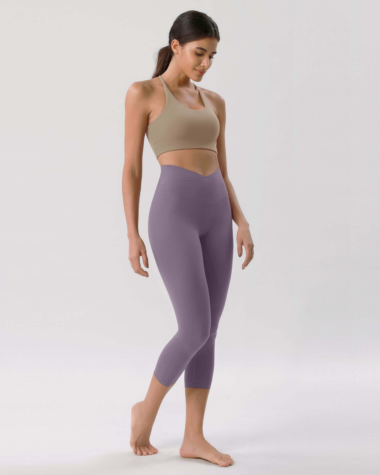 Odcloud 23 Crossover High Wasit Lounge 7/8 Leggings with Pockets - ododos