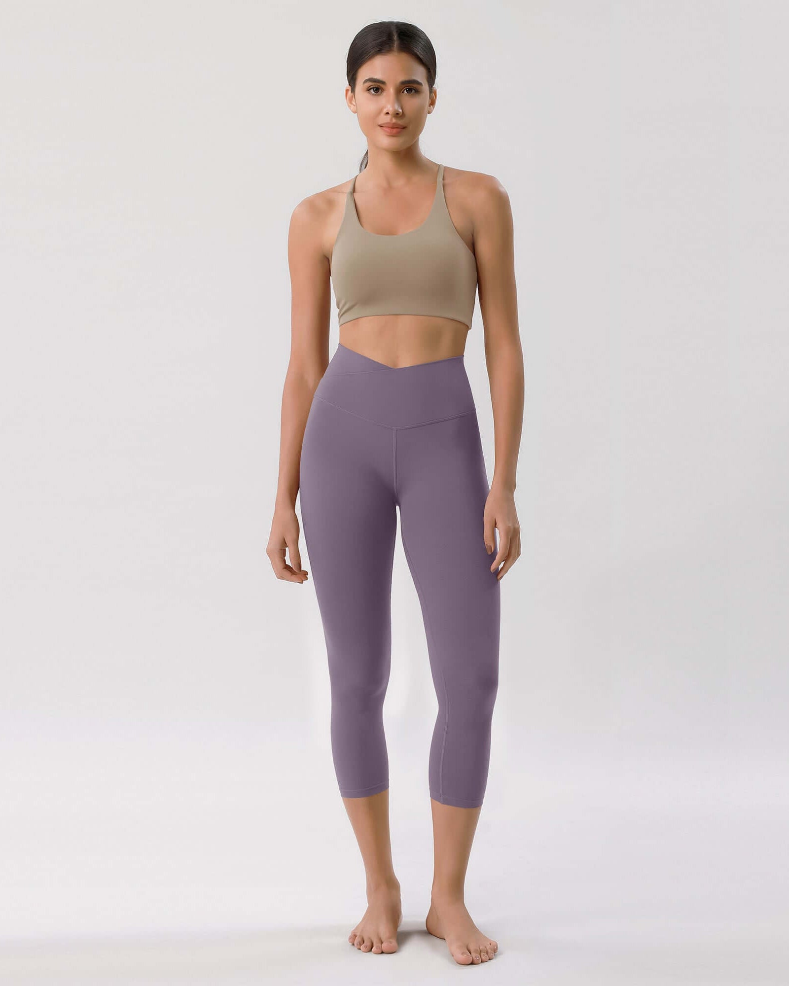 Odcloud 23 Crossover High Wasit Lounge 7/8 Leggings with Pockets - ododos