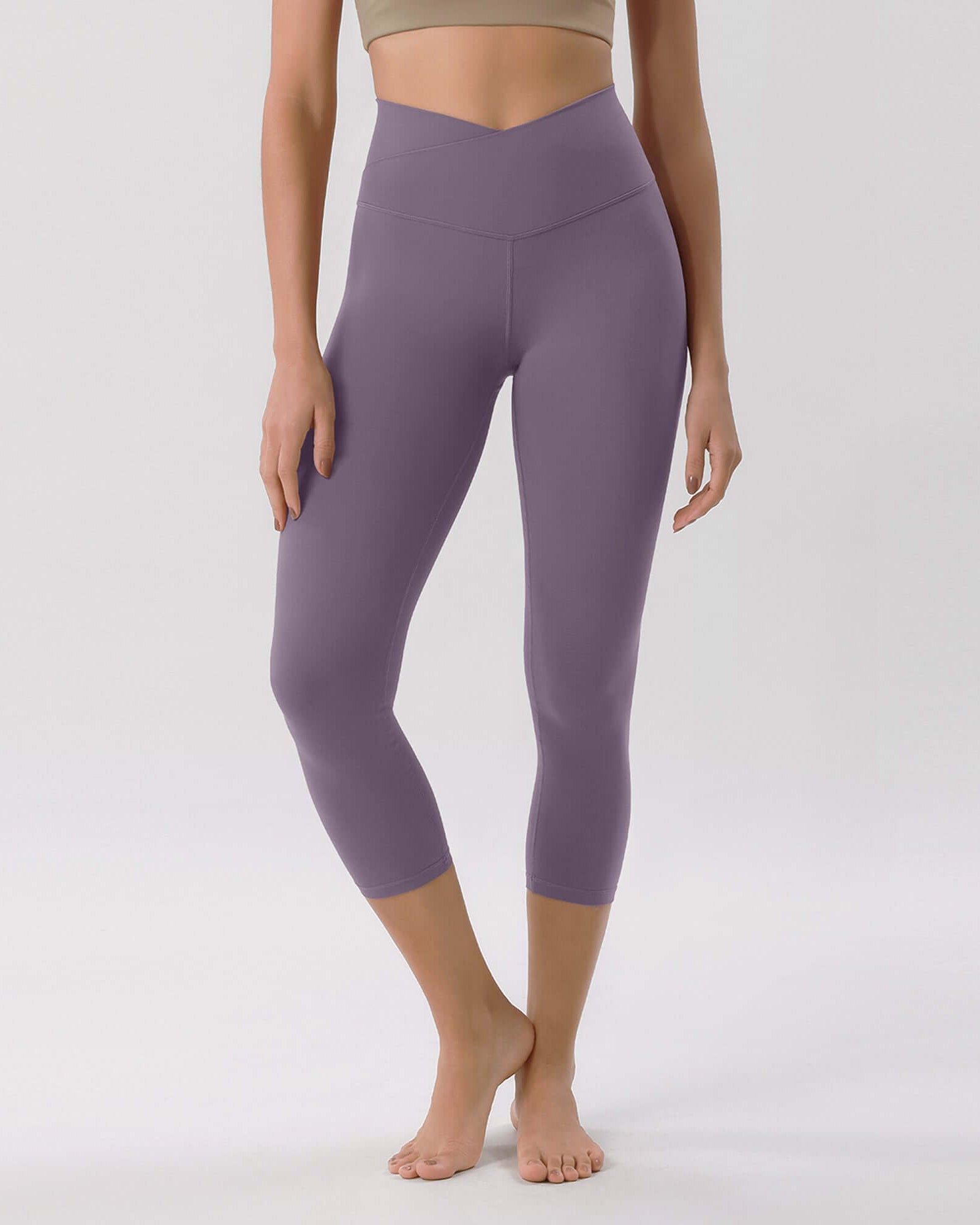 Odcloud 23 Crossover High Wasit Lounge 7/8 Leggings with Pockets - ododos