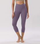 Odcloud 23 Crossover High Wasit Lounge 7/8 Leggings with Pockets - ododos