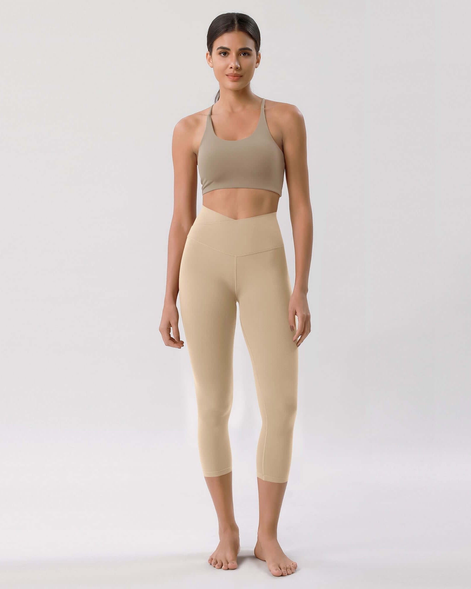 Odcloud 23 Crossover High Wasit Lounge 7/8 Leggings with Pockets - ododos