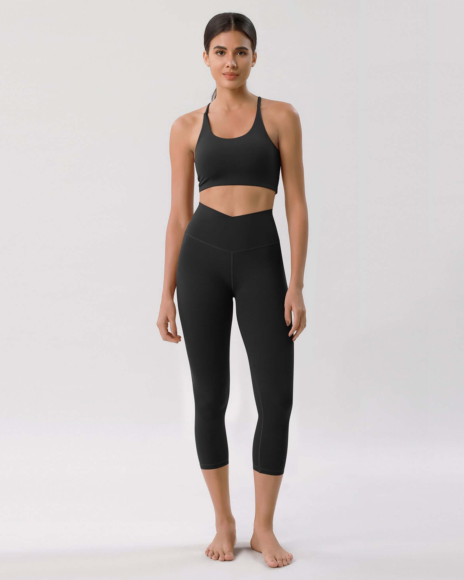 Odcloud 23 Crossover High Wasit Lounge 7/8 Leggings with Pockets - ododos