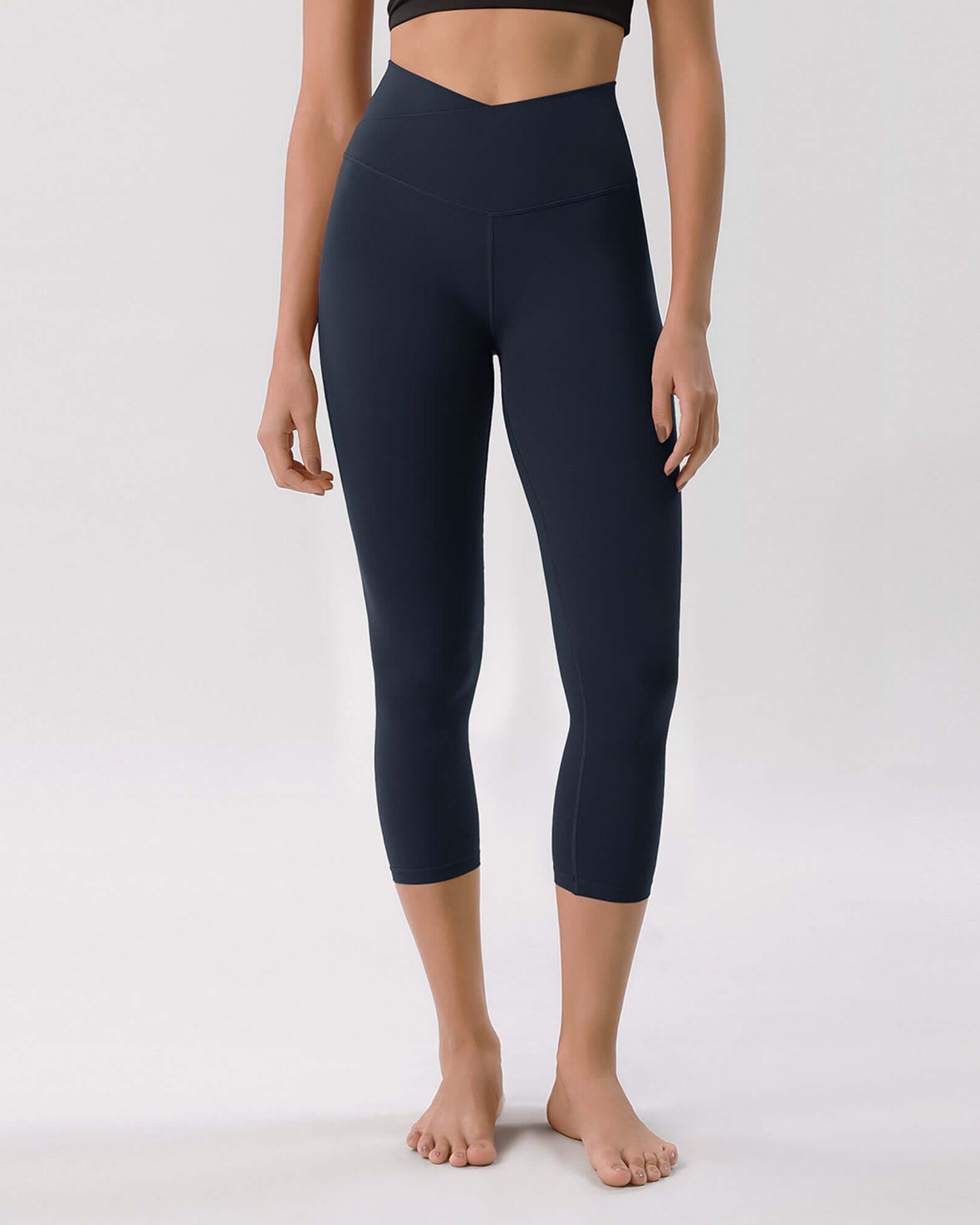 Odcloud 23 Crossover High Wasit Lounge 7/8 Leggings with Pockets Deep Navy - ododos