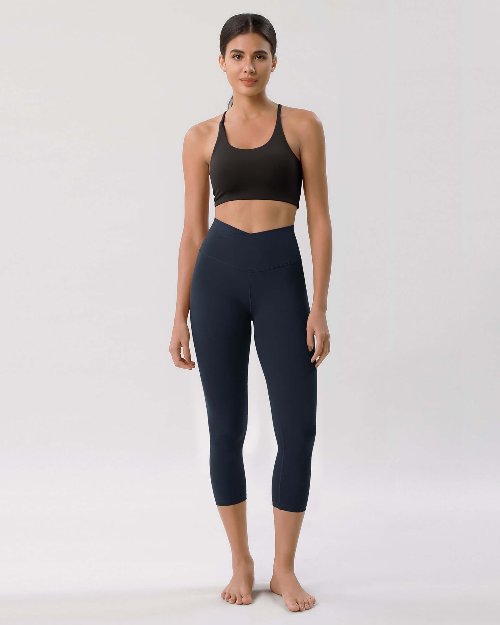 Odcloud 23 Crossover High Wasit Lounge 7/8 Leggings with Pockets - ododos