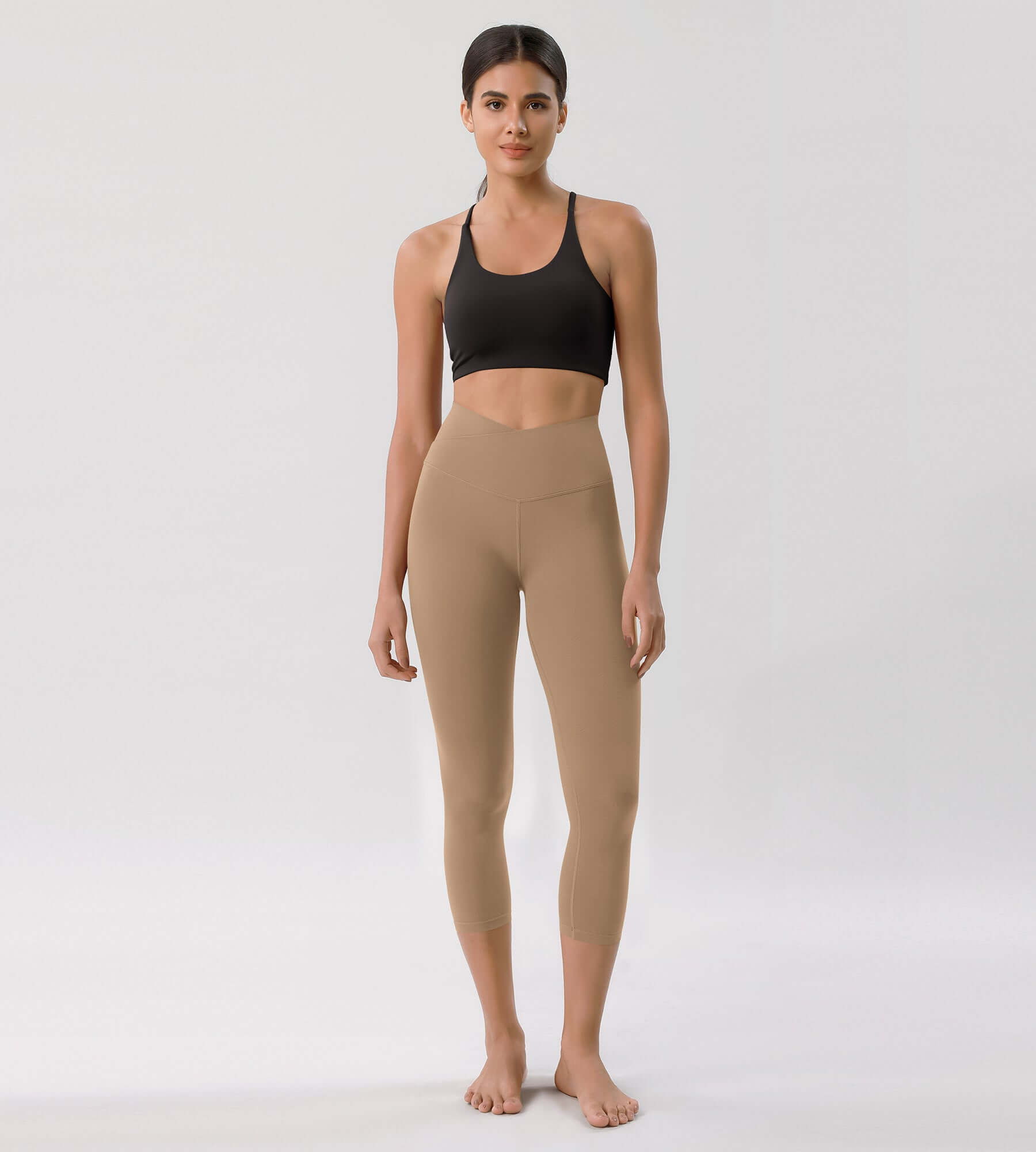 Odcloud 23 Crossover High Wasit Lounge 7/8 Leggings with Pockets - ododos