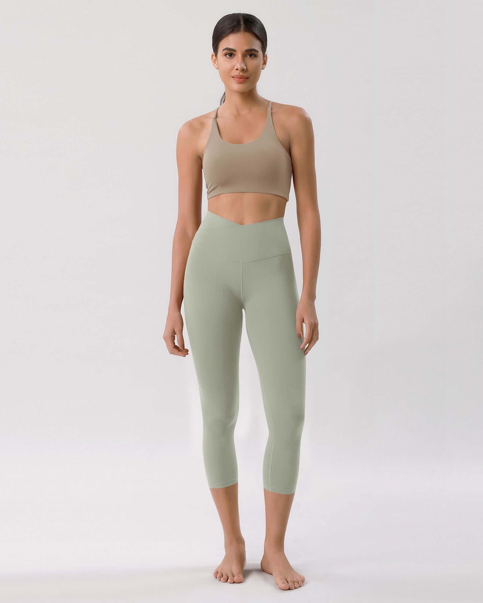 Odcloud 23 Crossover High Wasit Lounge 7/8 Leggings with Pockets - ododos