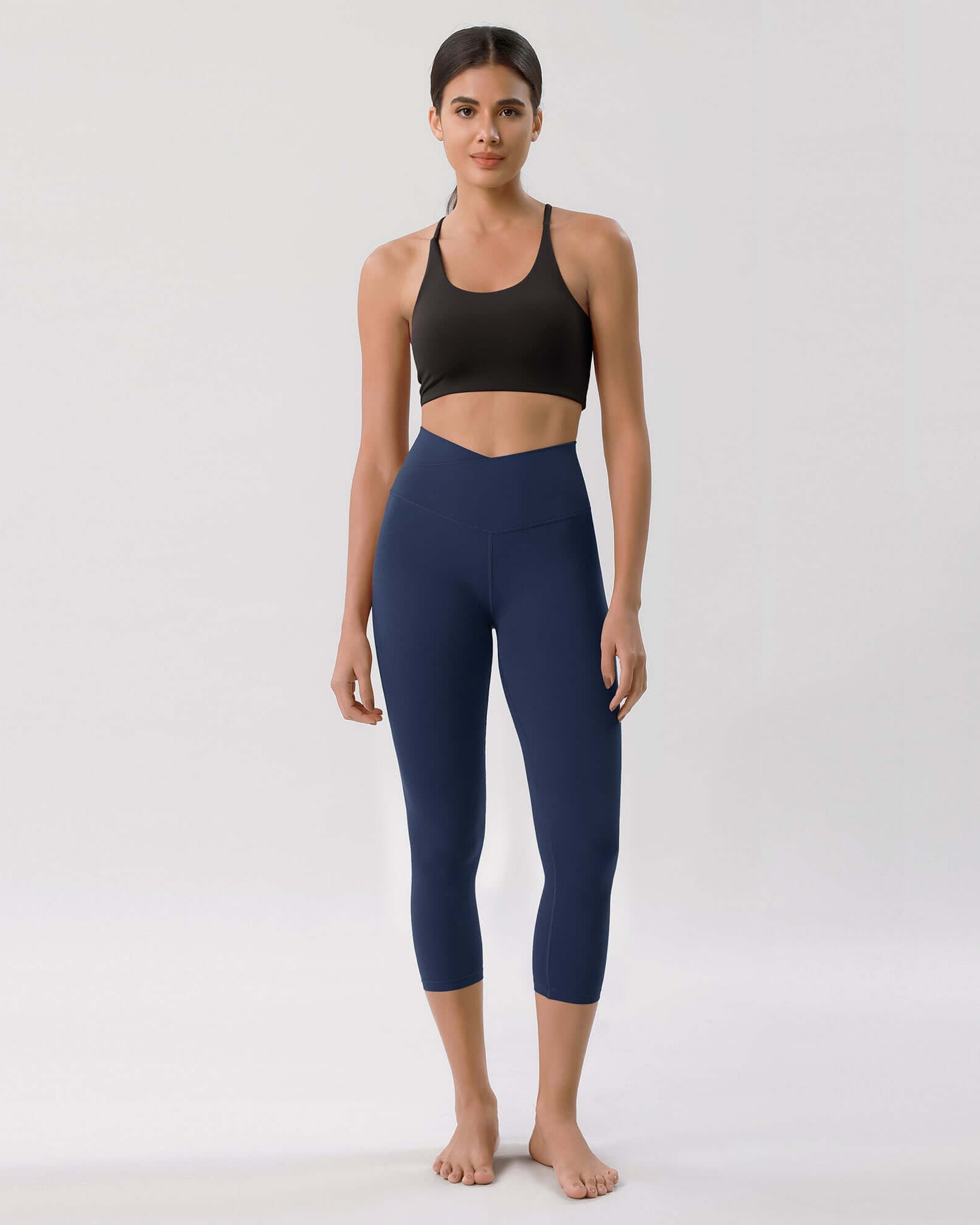 Odcloud 23 Crossover High Wasit Lounge 7/8 Leggings with Pockets - ododos