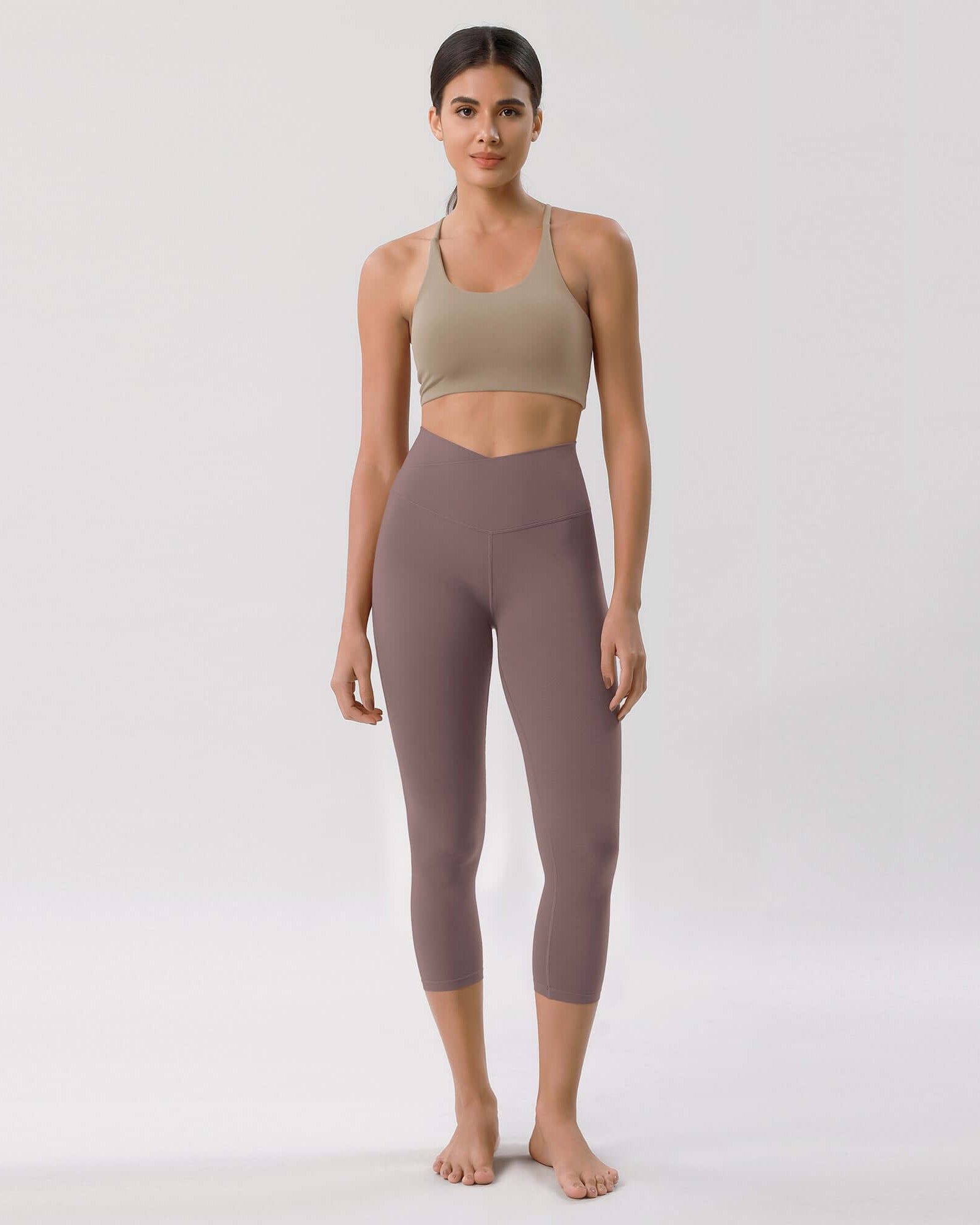 Odcloud 23 Crossover High Wasit Lounge 7/8 Leggings with Pockets - ododos