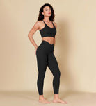 ODCLOUD 7/8 Crossover Leggings with Back Pocket Black - ododos