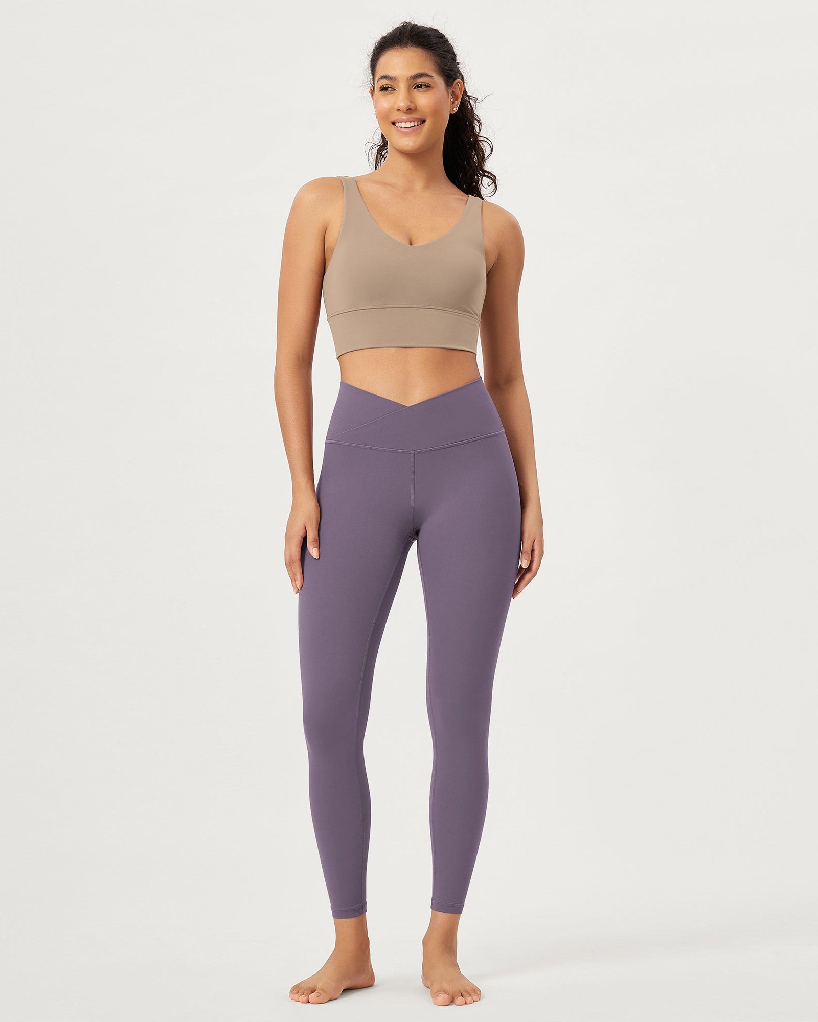 2 Pack 25 Buttery Soft Crossover Lounge Yoga Waist Leggings - ododos