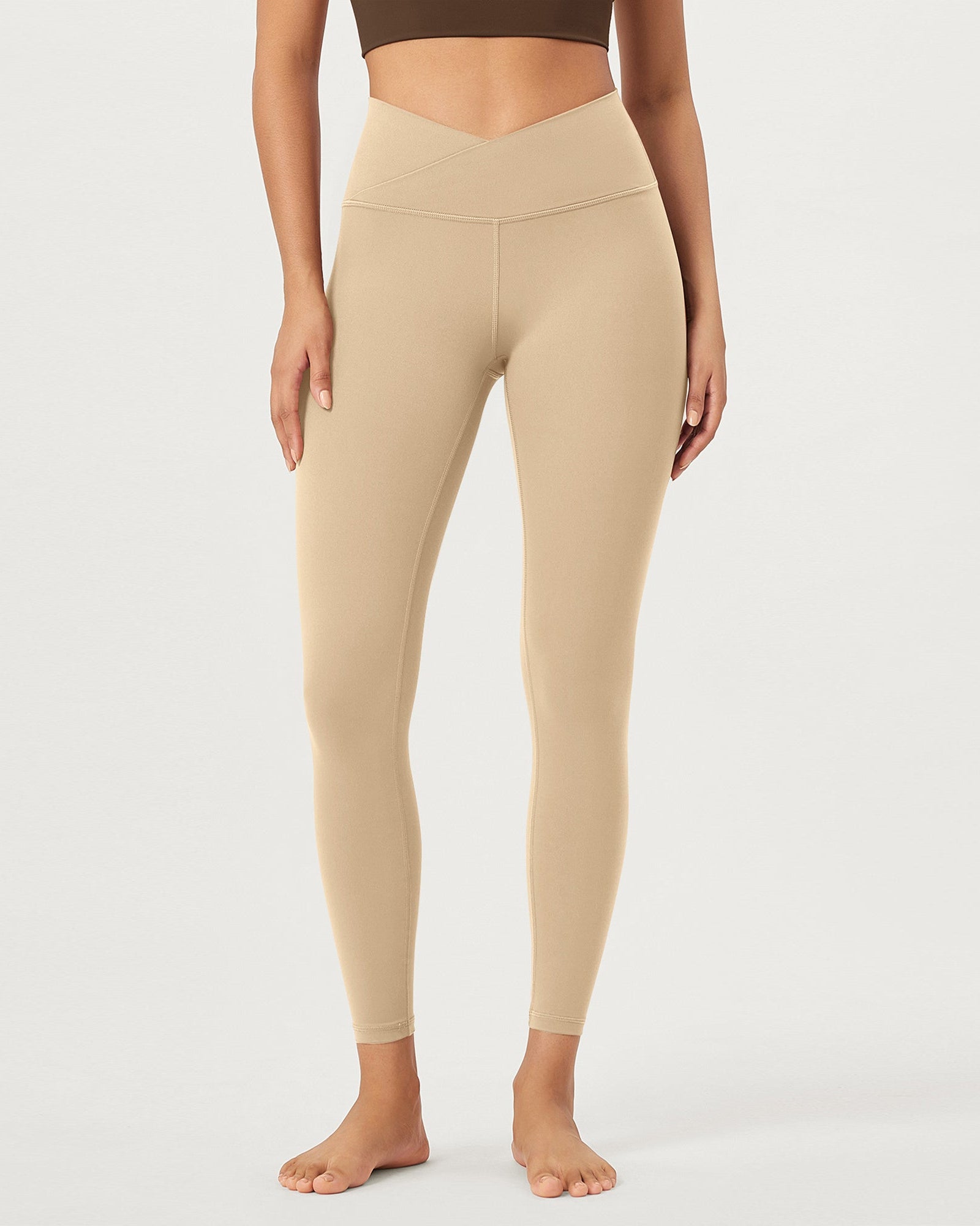 2 Pack 25 Buttery Soft Crossover Lounge Yoga Waist Leggings - ododos