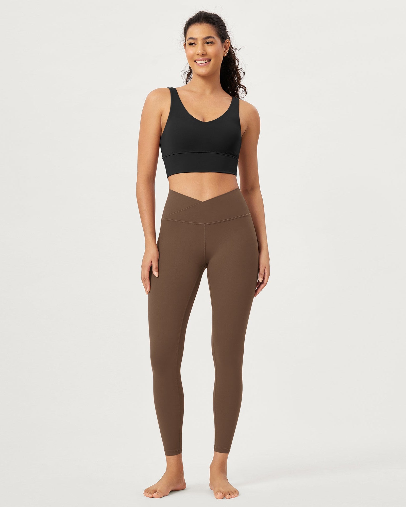 2 Pack 25 Buttery Soft Crossover Lounge Yoga Waist Leggings - ododos