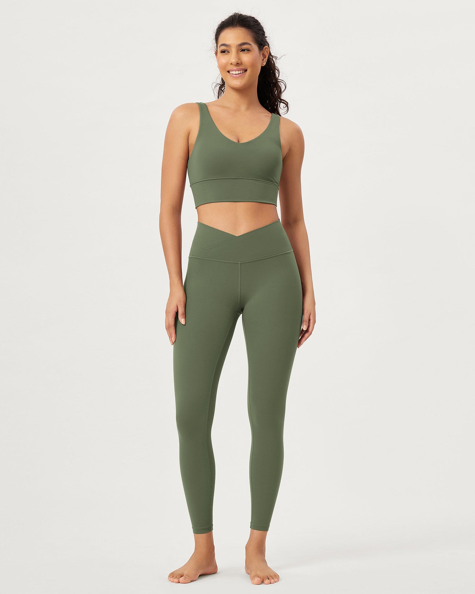 2 Pack 25 Buttery Soft Crossover Lounge Yoga Waist Leggings - ododos