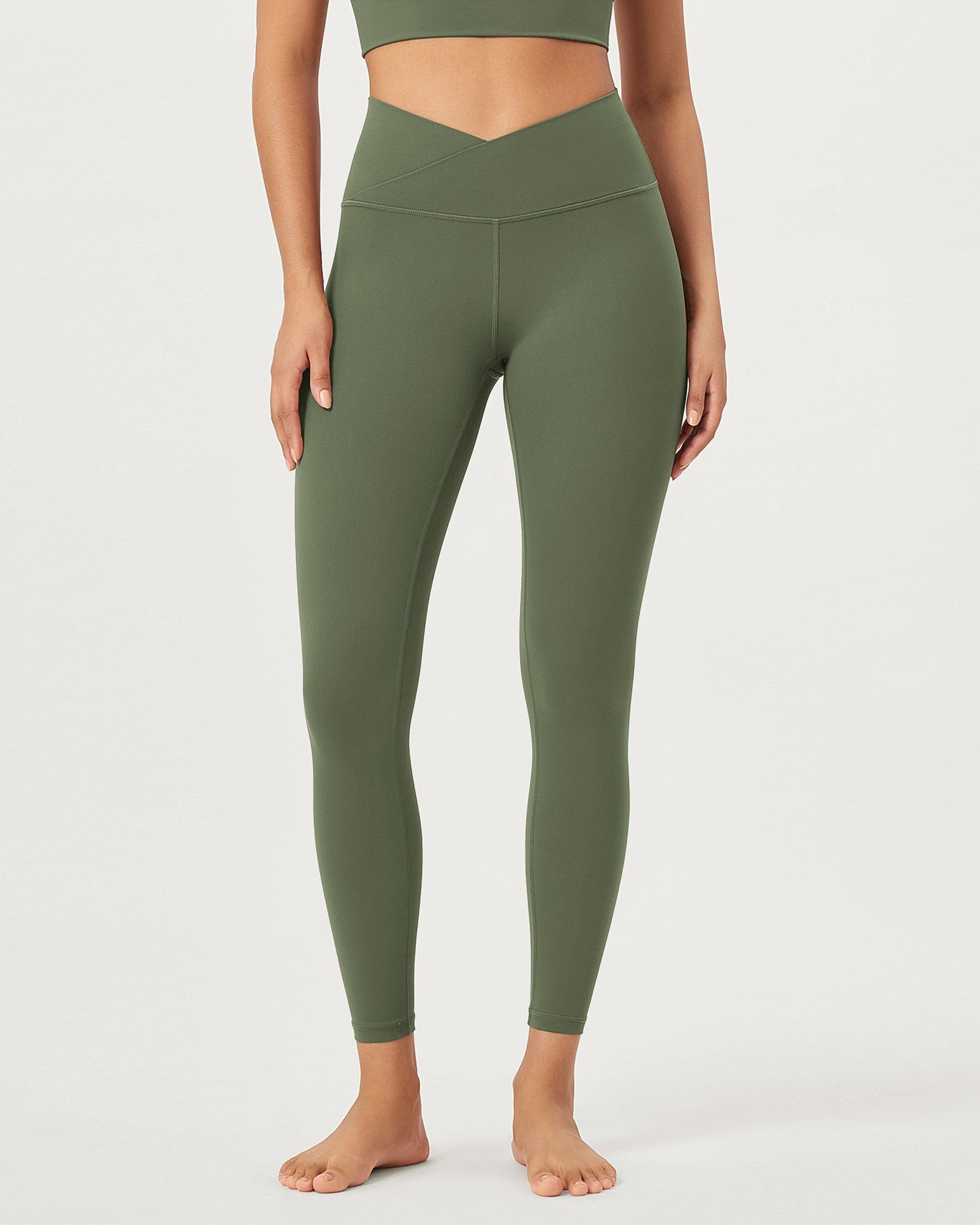 2 Pack 25 Buttery Soft Crossover Lounge Yoga Waist Leggings - ododos