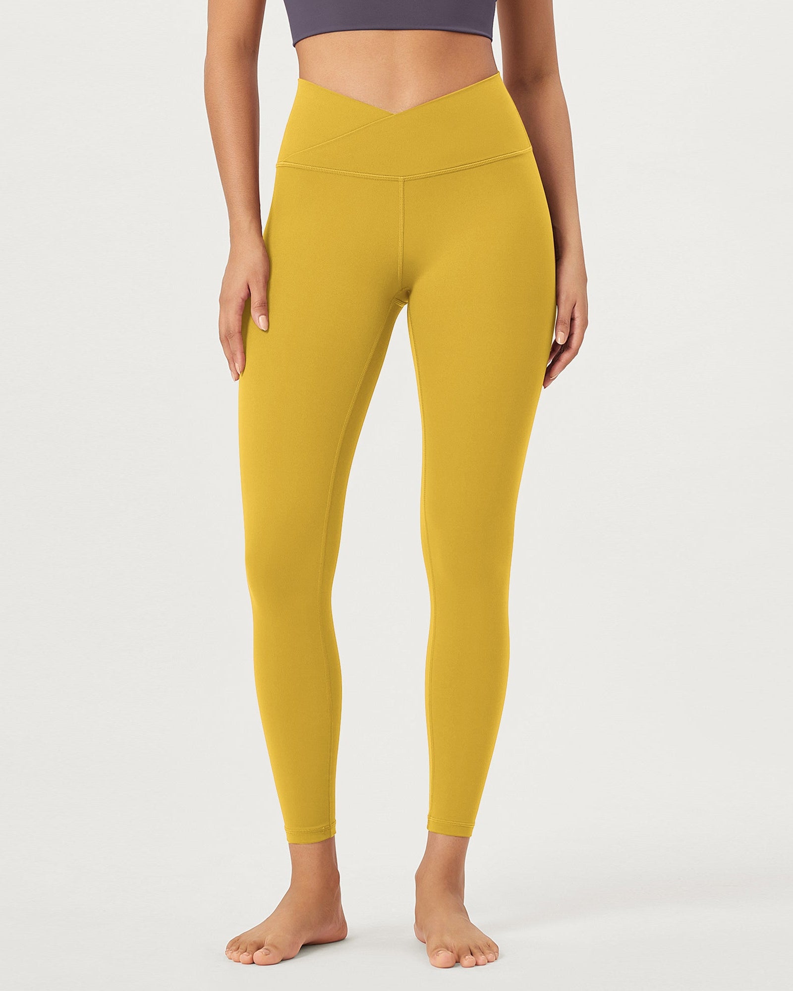 2 Pack 25 Buttery Soft Crossover Lounge Yoga Waist Leggings - ododos