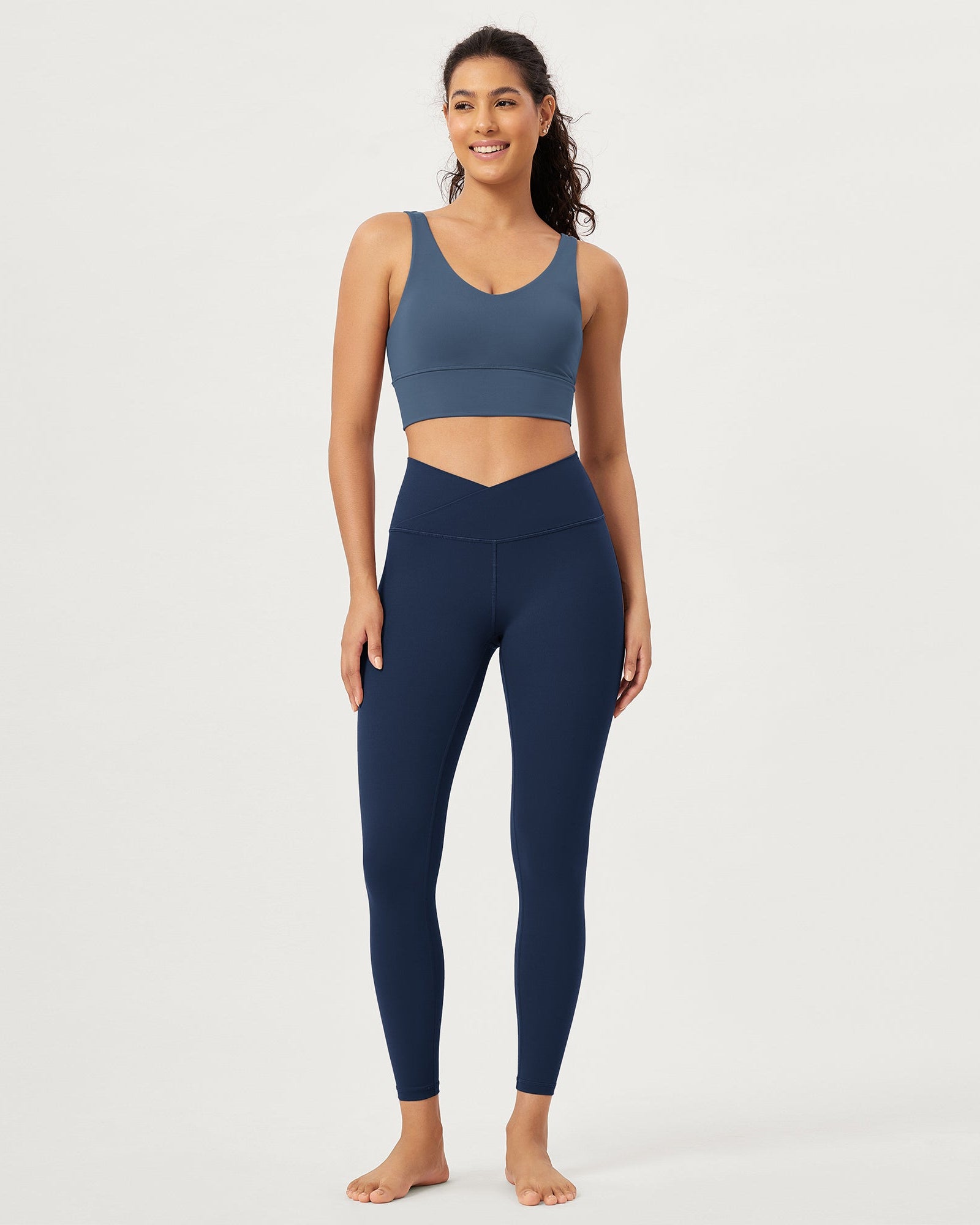 2 Pack 25 Buttery Soft Crossover Lounge Yoga Waist Leggings - ododos