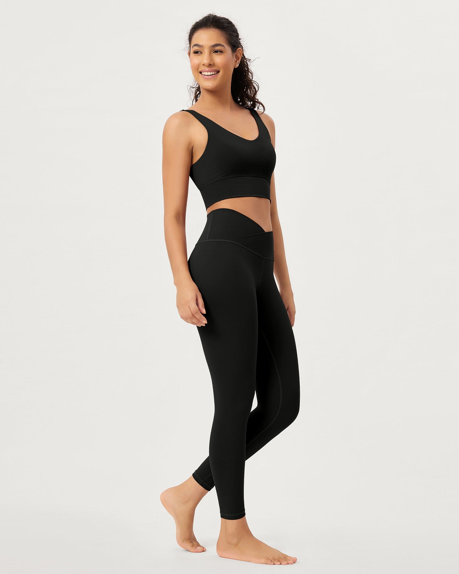 25 Buttery Soft Crossover Lounge Yoga Waist Leggings - ododos