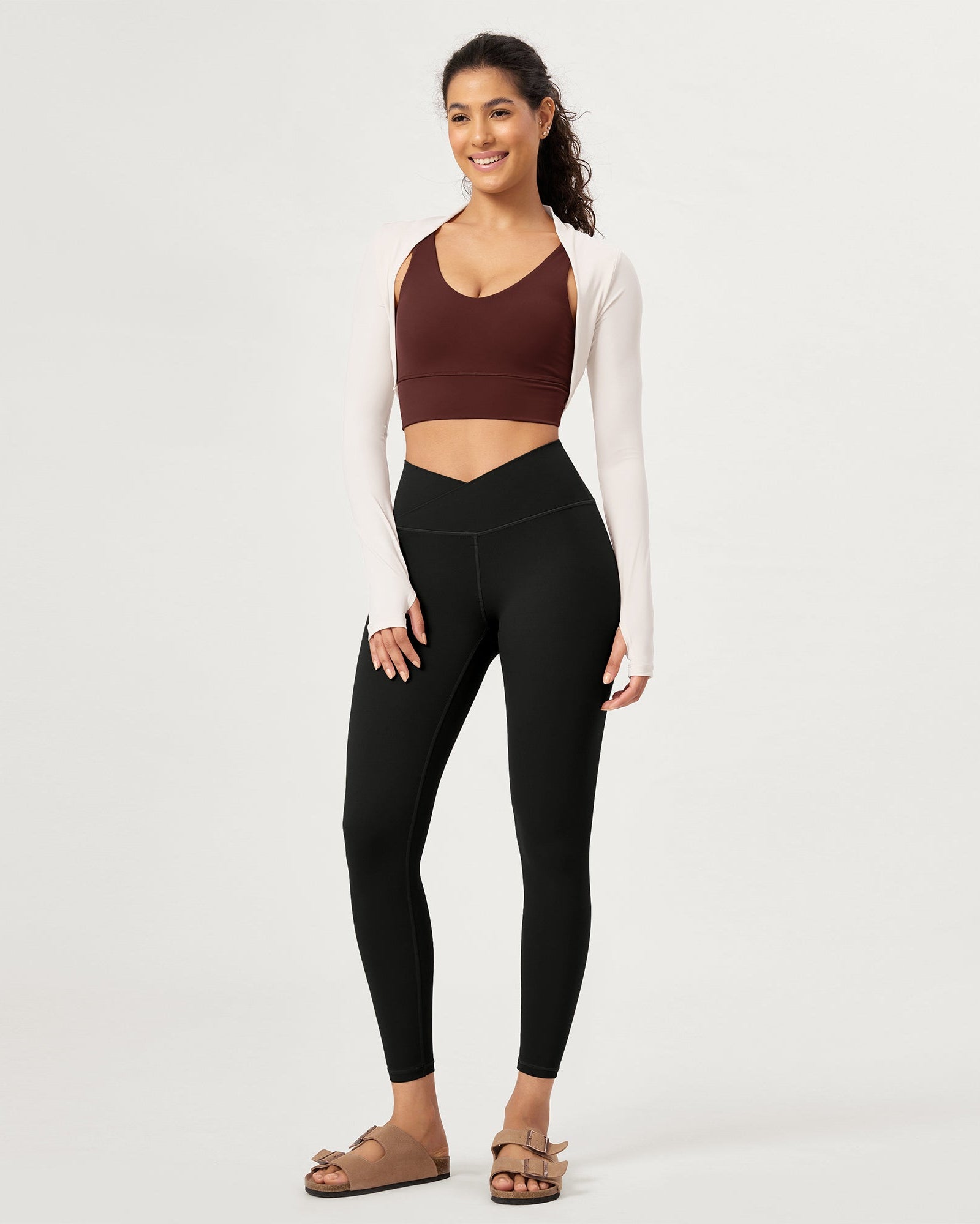 25 Buttery Soft Crossover Lounge Yoga Waist Leggings - ododos