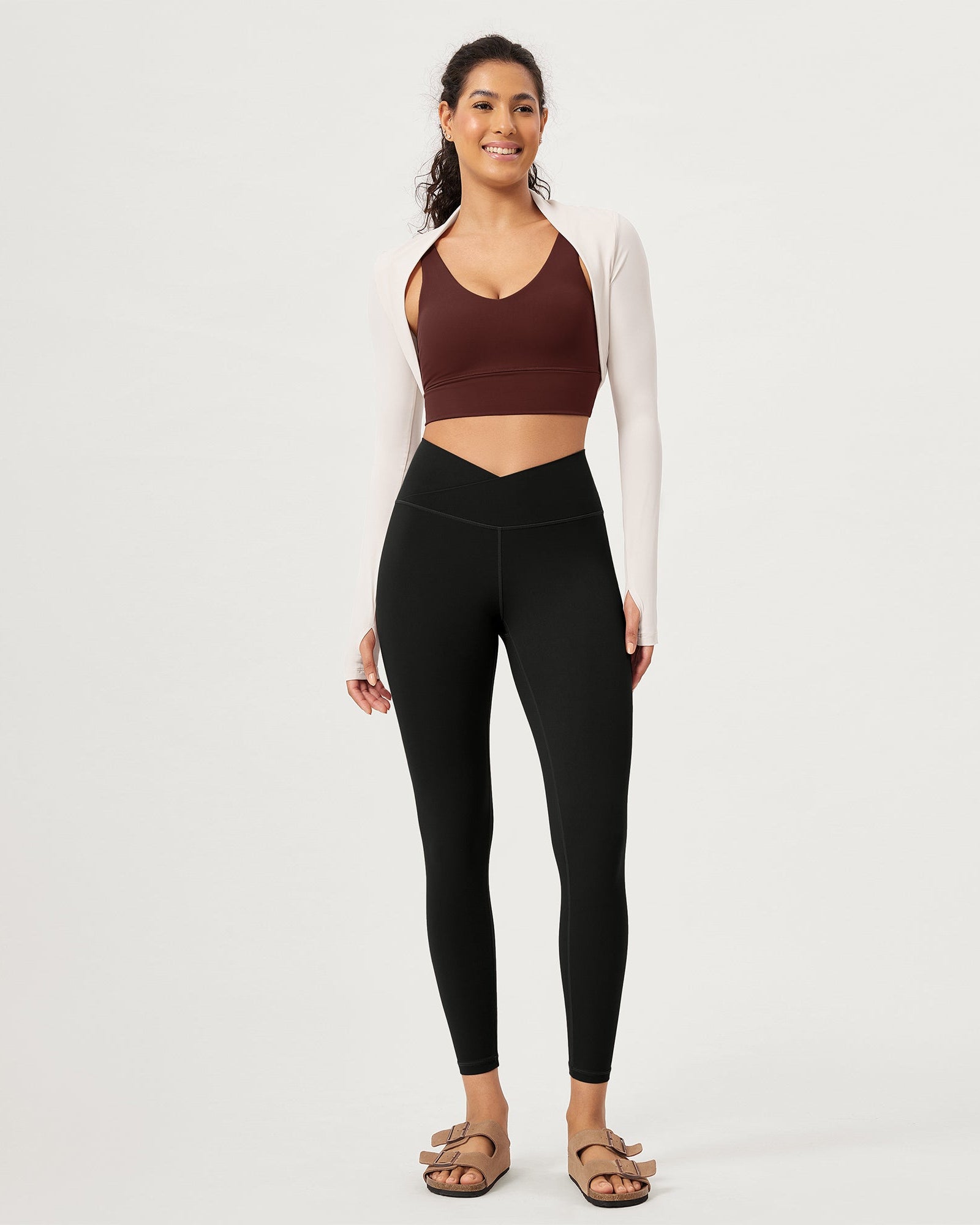 25 Buttery Soft Crossover Lounge Yoga Waist Leggings - ododos