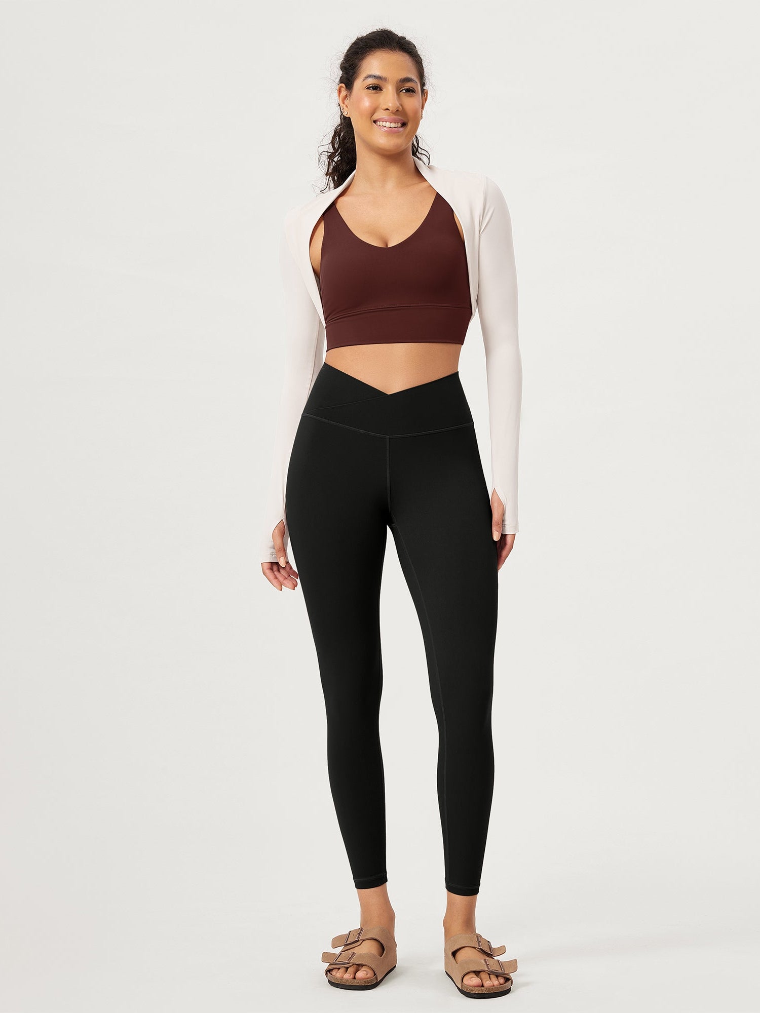 25 Buttery Soft Crossover Lounge Yoga Waist Leggings - ododos