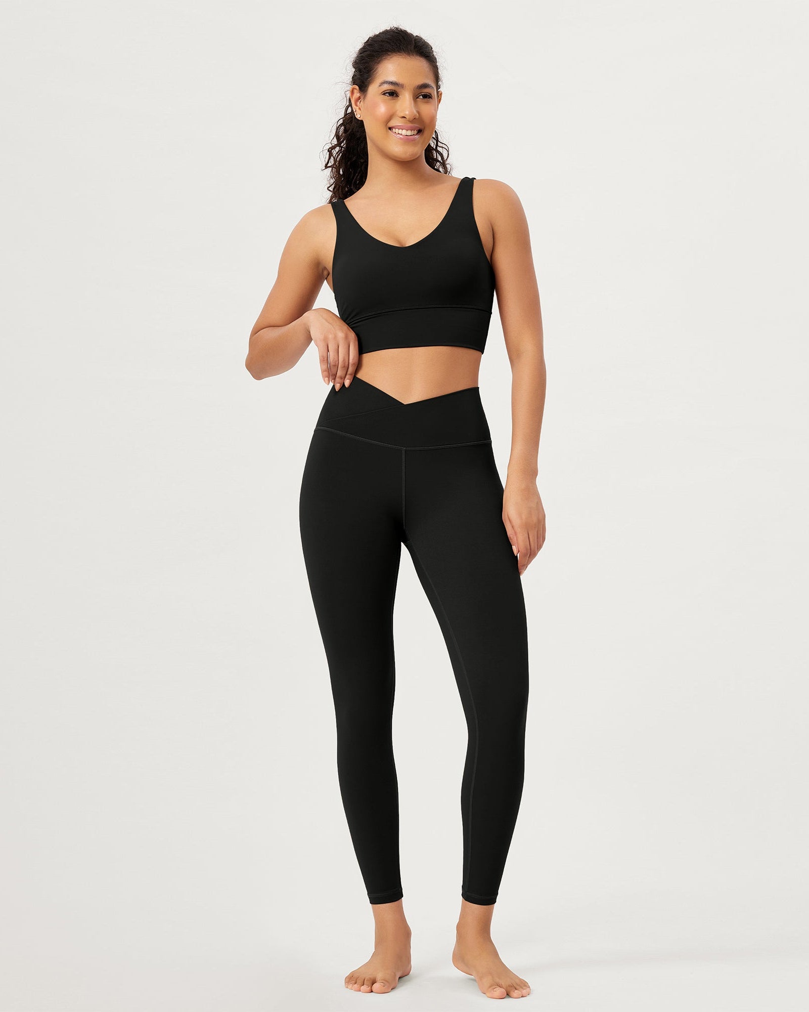25 Buttery Soft Crossover Lounge Yoga Waist Leggings - ododos