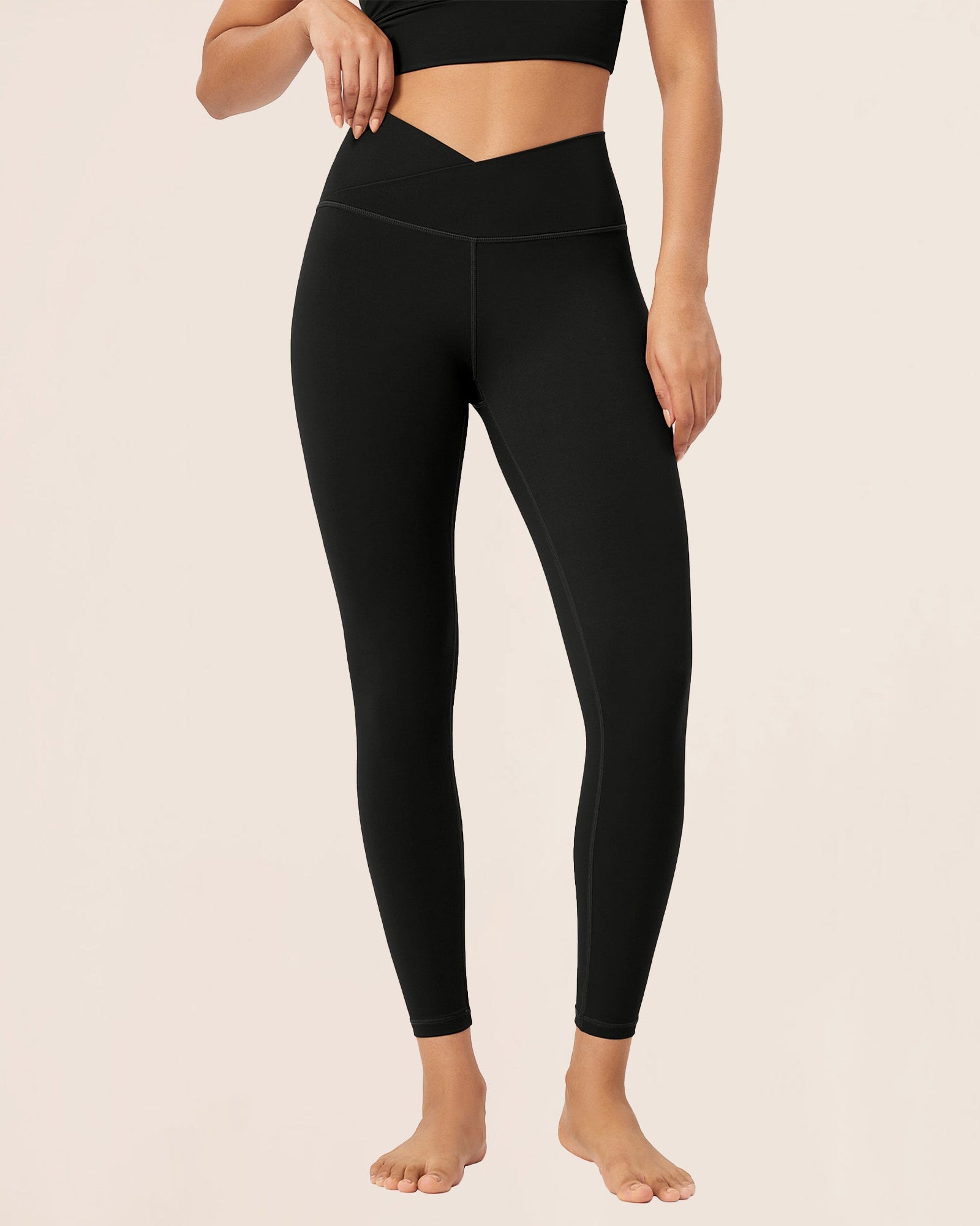 25 Buttery Soft Crossover Lounge Yoga Waist Leggings - ododos