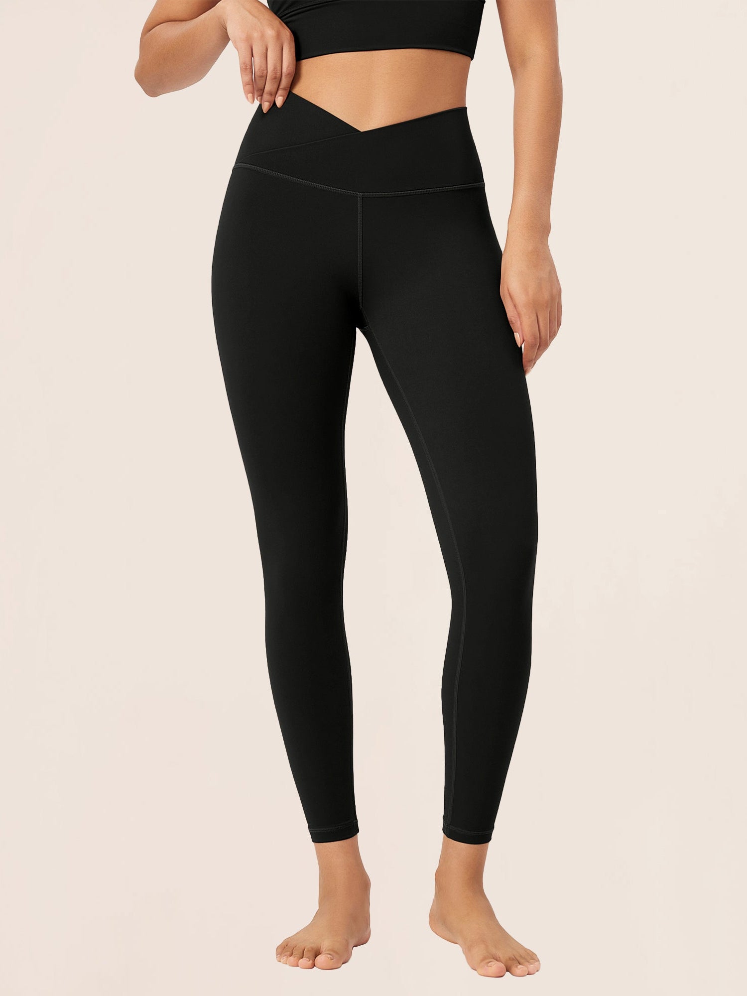 25 Buttery Soft Crossover Lounge Yoga Waist Leggings - ododos