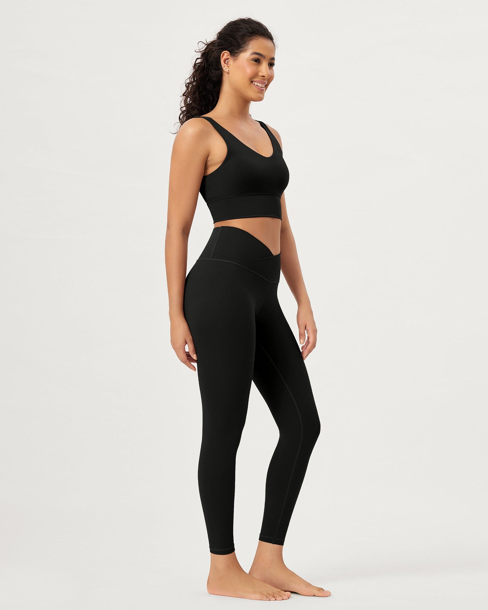 25 Buttery Soft Crossover Lounge Yoga Waist Leggings - ododos