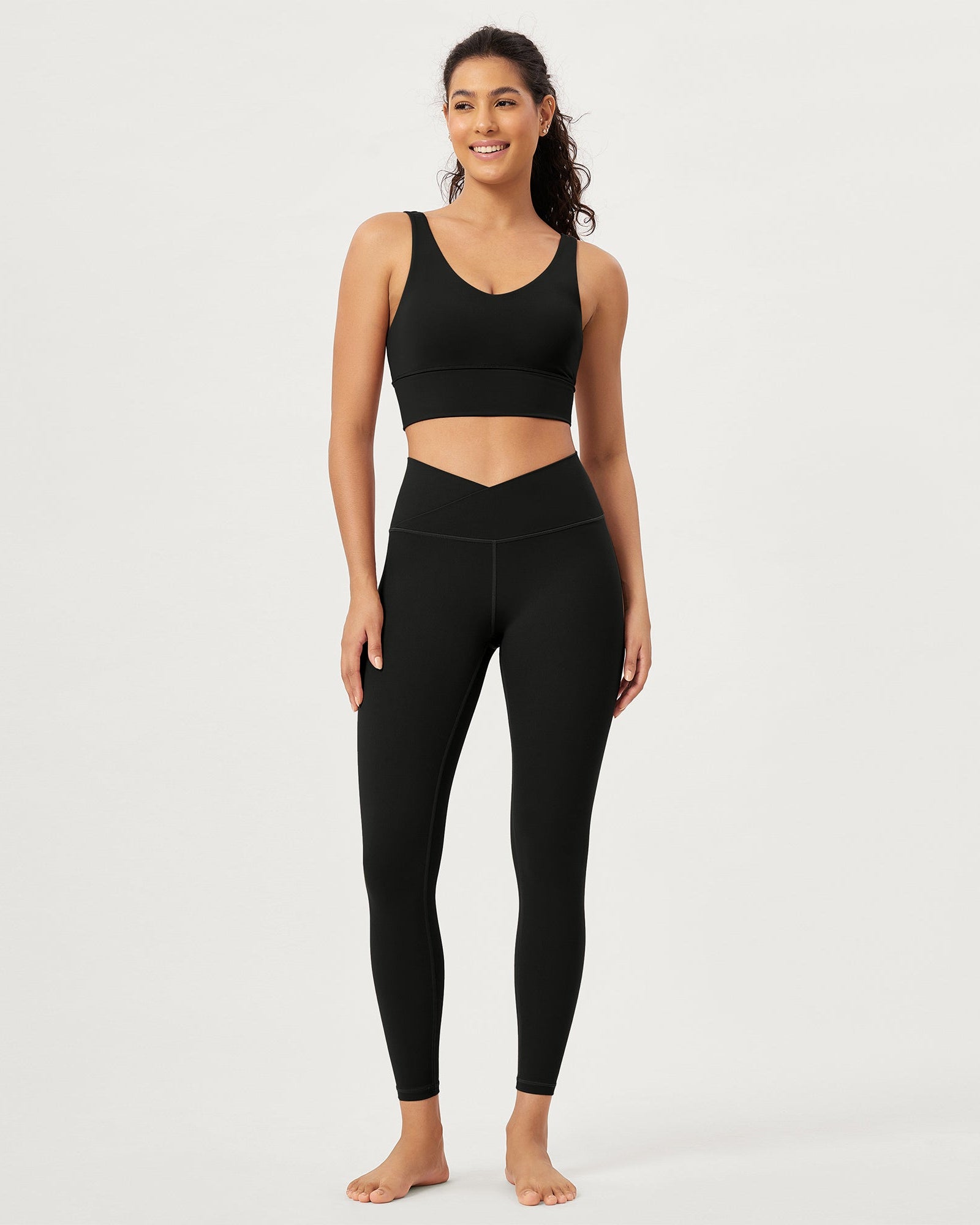 2 Pack 25 Buttery Soft Crossover Lounge Yoga Waist Leggings - ododos