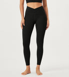 2 Pack 25 Buttery Soft Crossover Lounge Yoga Waist Leggings - ododos