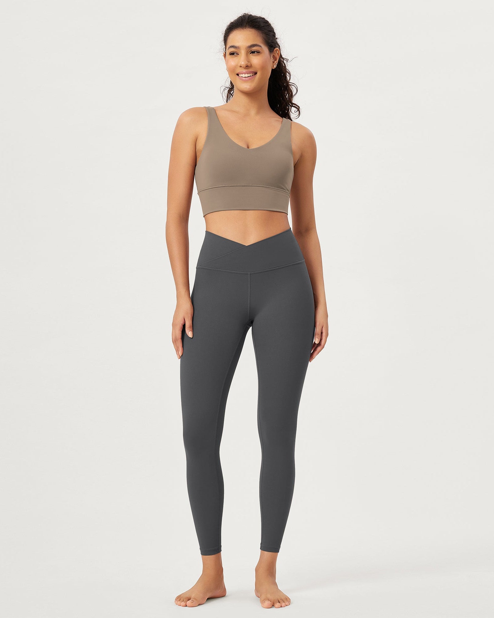 2 Pack 25 Buttery Soft Crossover Lounge Yoga Waist Leggings - ododos