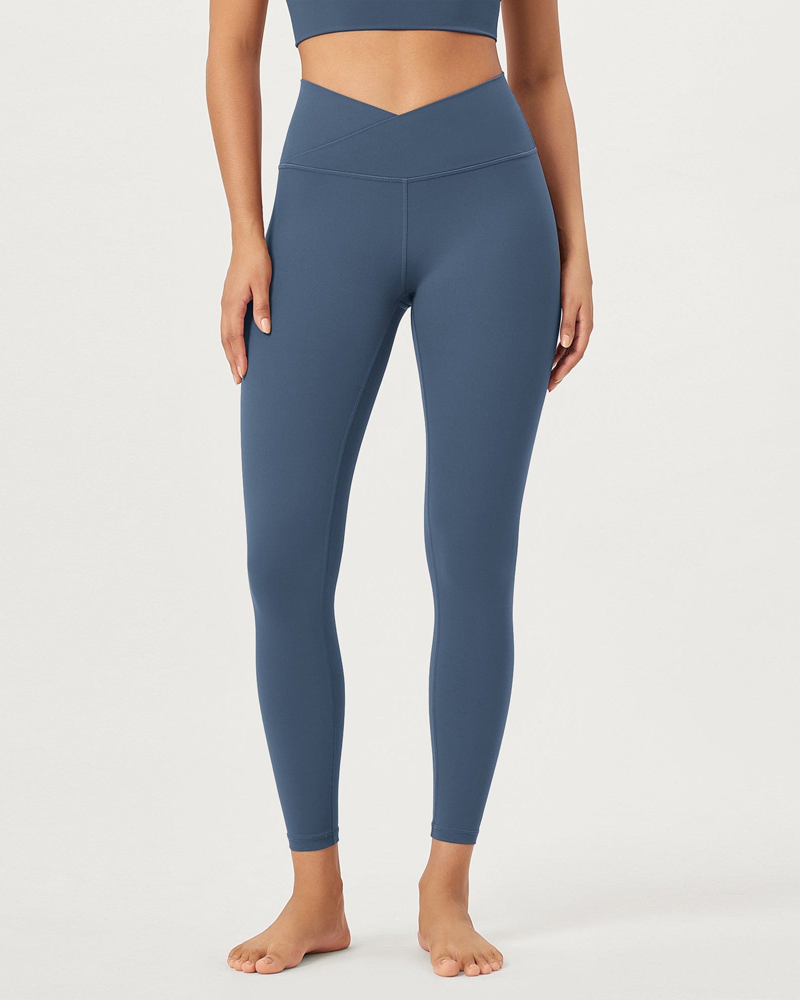 2 Pack 25 Buttery Soft Crossover Lounge Yoga Waist Leggings - ododos