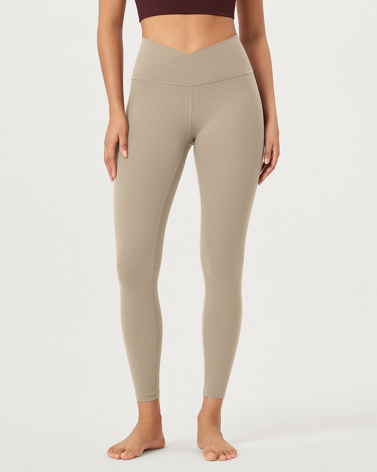 2 Pack 25 Buttery Soft Crossover Lounge Yoga Waist Leggings - ododos