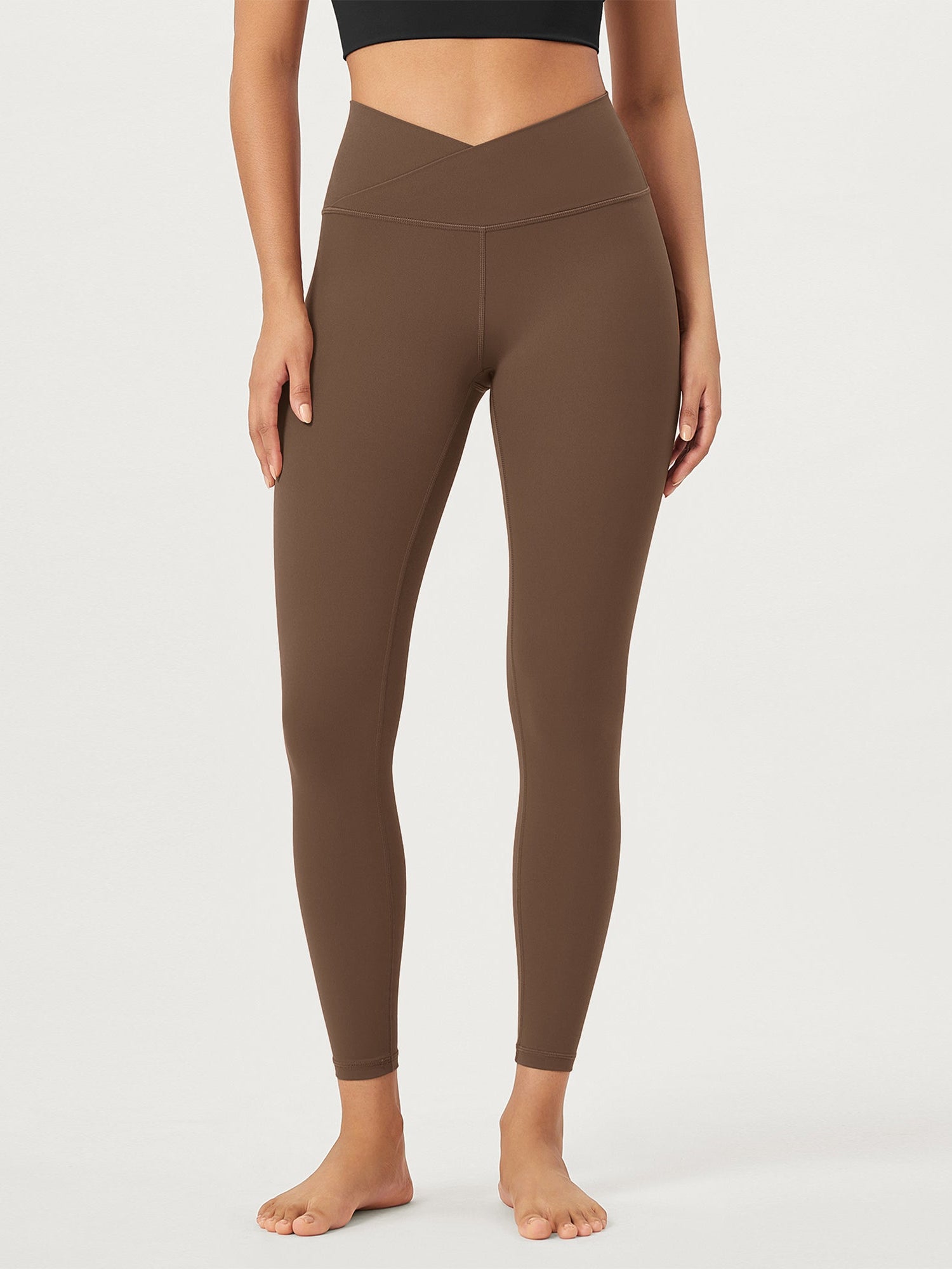 25 Buttery Soft Crossover Lounge Yoga Waist Leggings - ododos