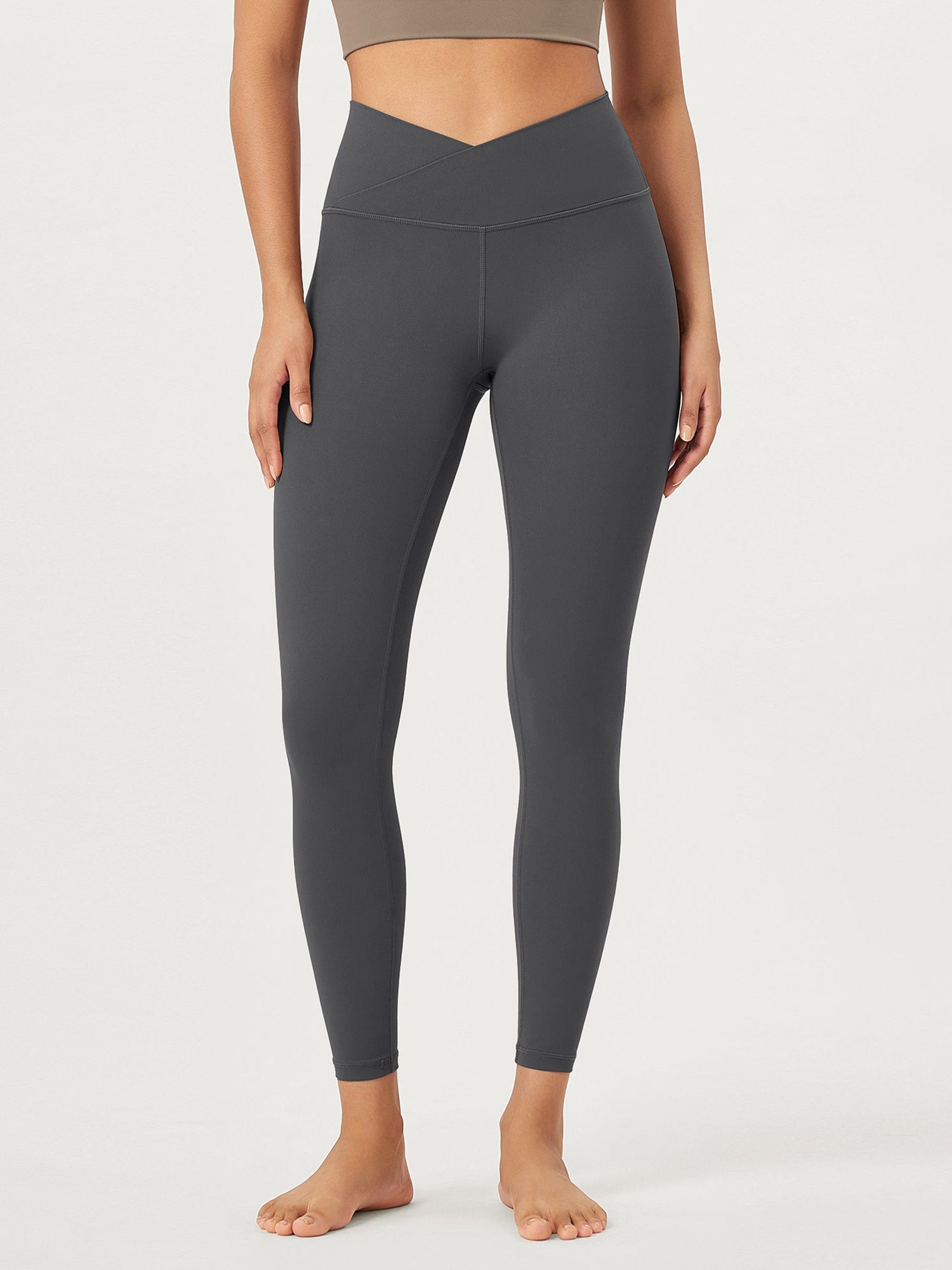 25 Buttery Soft Crossover Lounge Yoga Waist Leggings - ododos