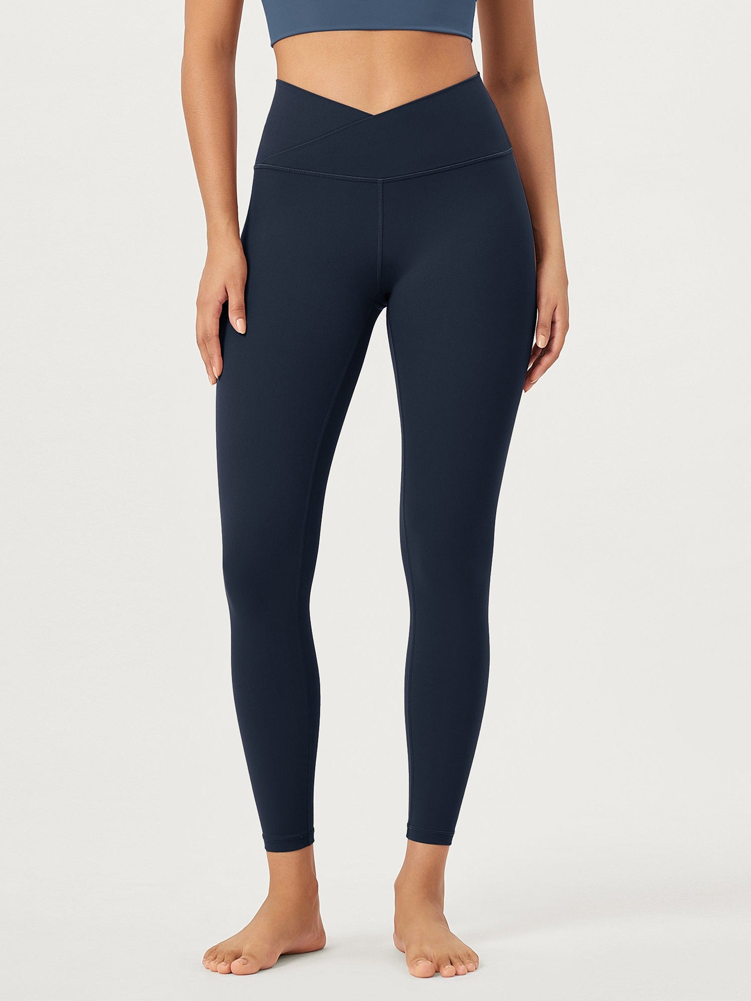 25 Buttery Soft Crossover Lounge Yoga Waist Leggings - ododos