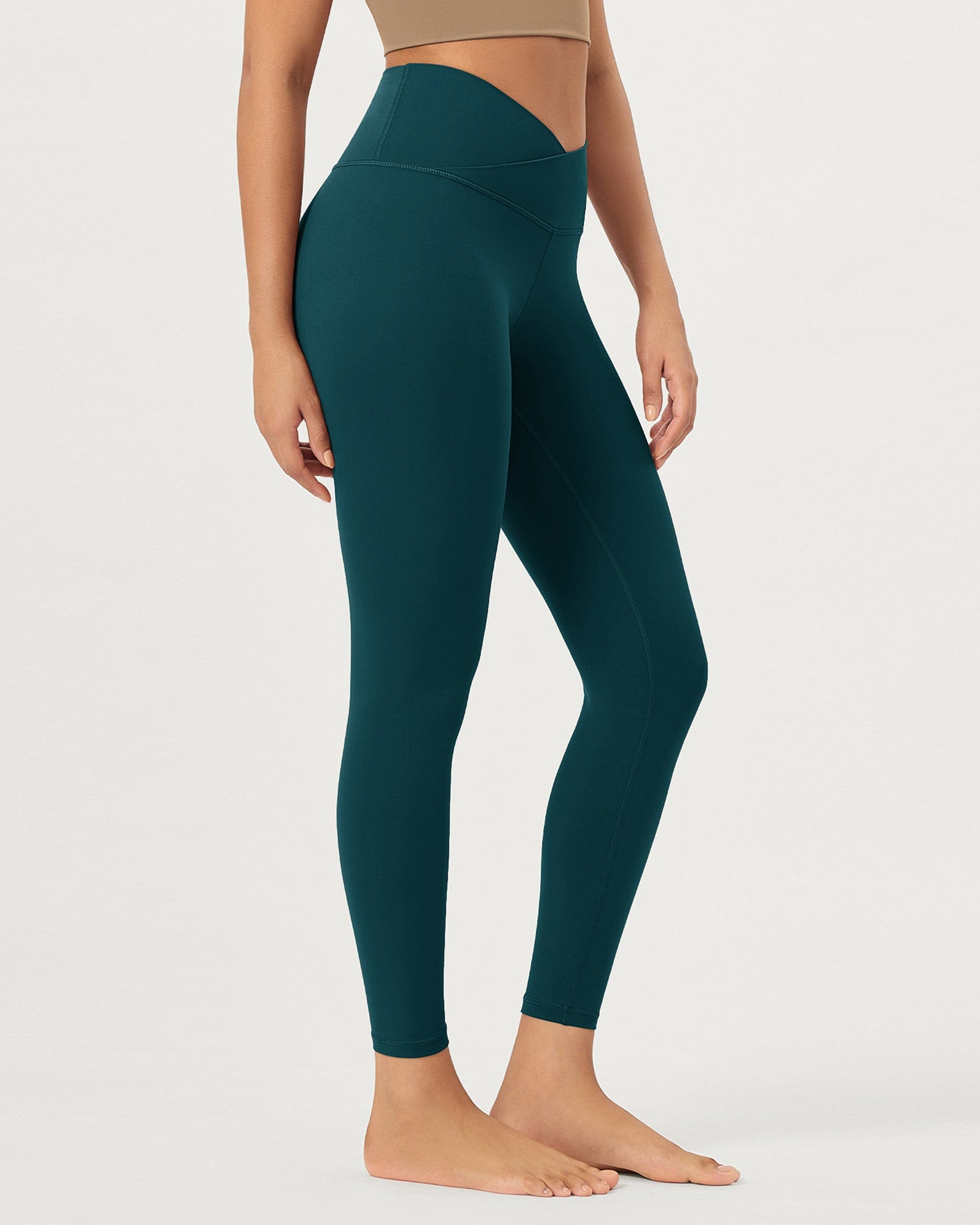 25 Buttery Soft Crossover Lounge Yoga Waist Leggings - ododos