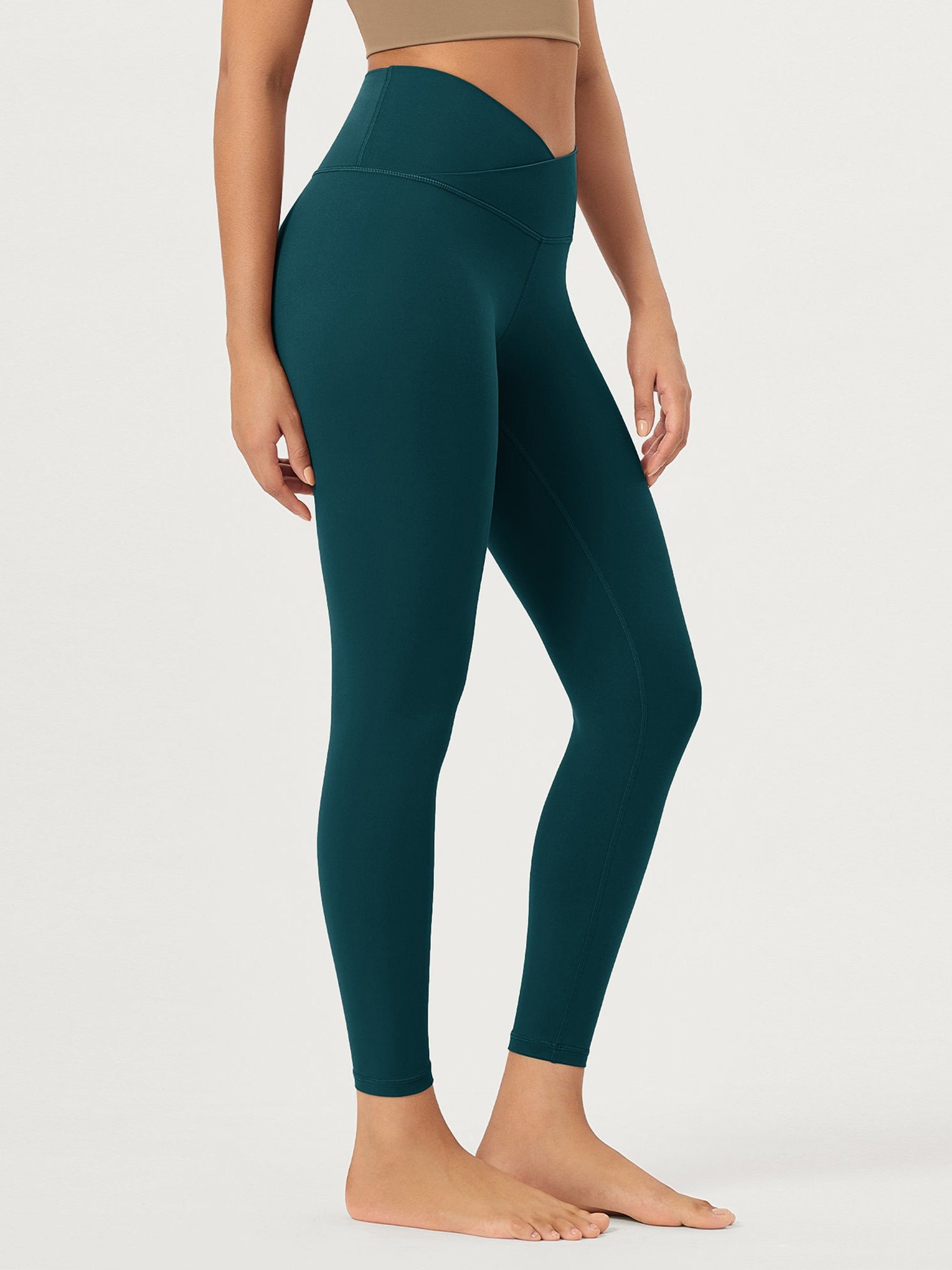 25 Buttery Soft Crossover Lounge Yoga Waist Leggings - ododos