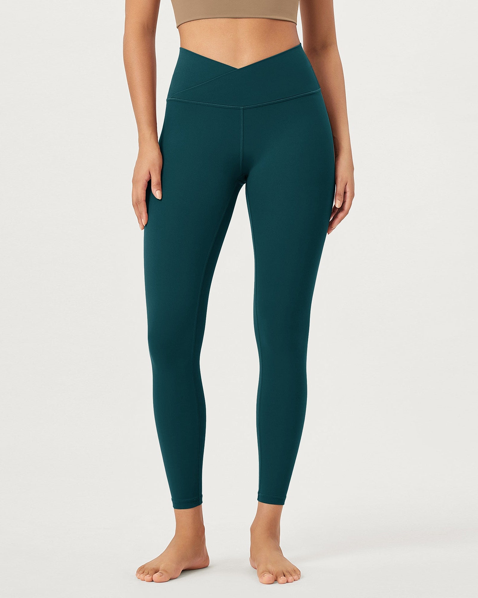 25 Buttery Soft Crossover Lounge Yoga Waist Leggings - ododos