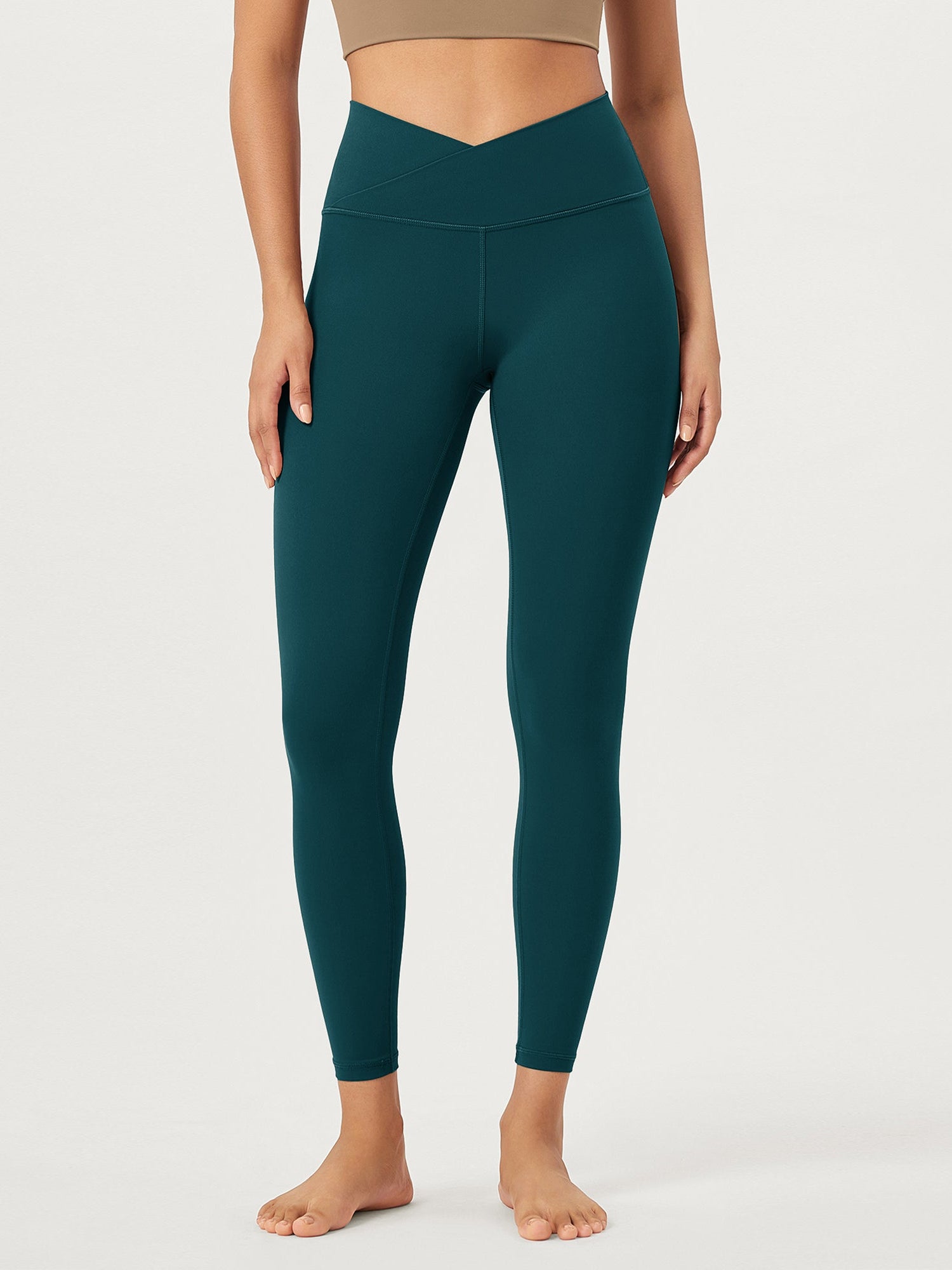 25 Buttery Soft Crossover Lounge Yoga Waist Leggings - ododos