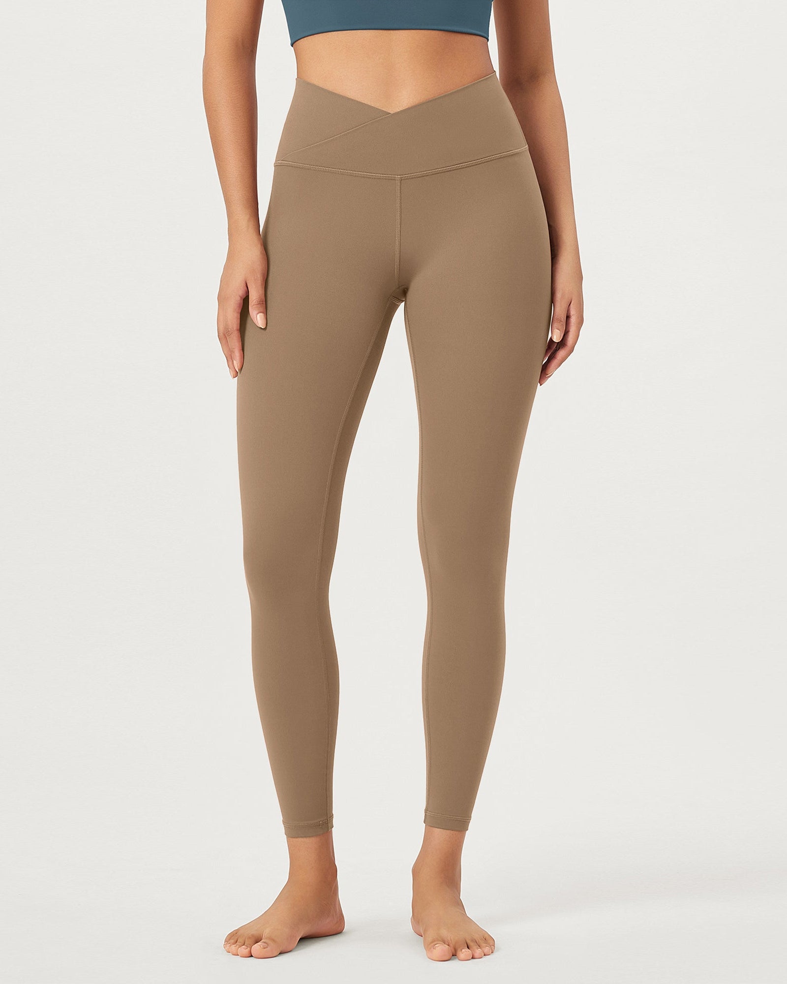 25 Buttery Soft Crossover Lounge Yoga Waist Leggings - ododos