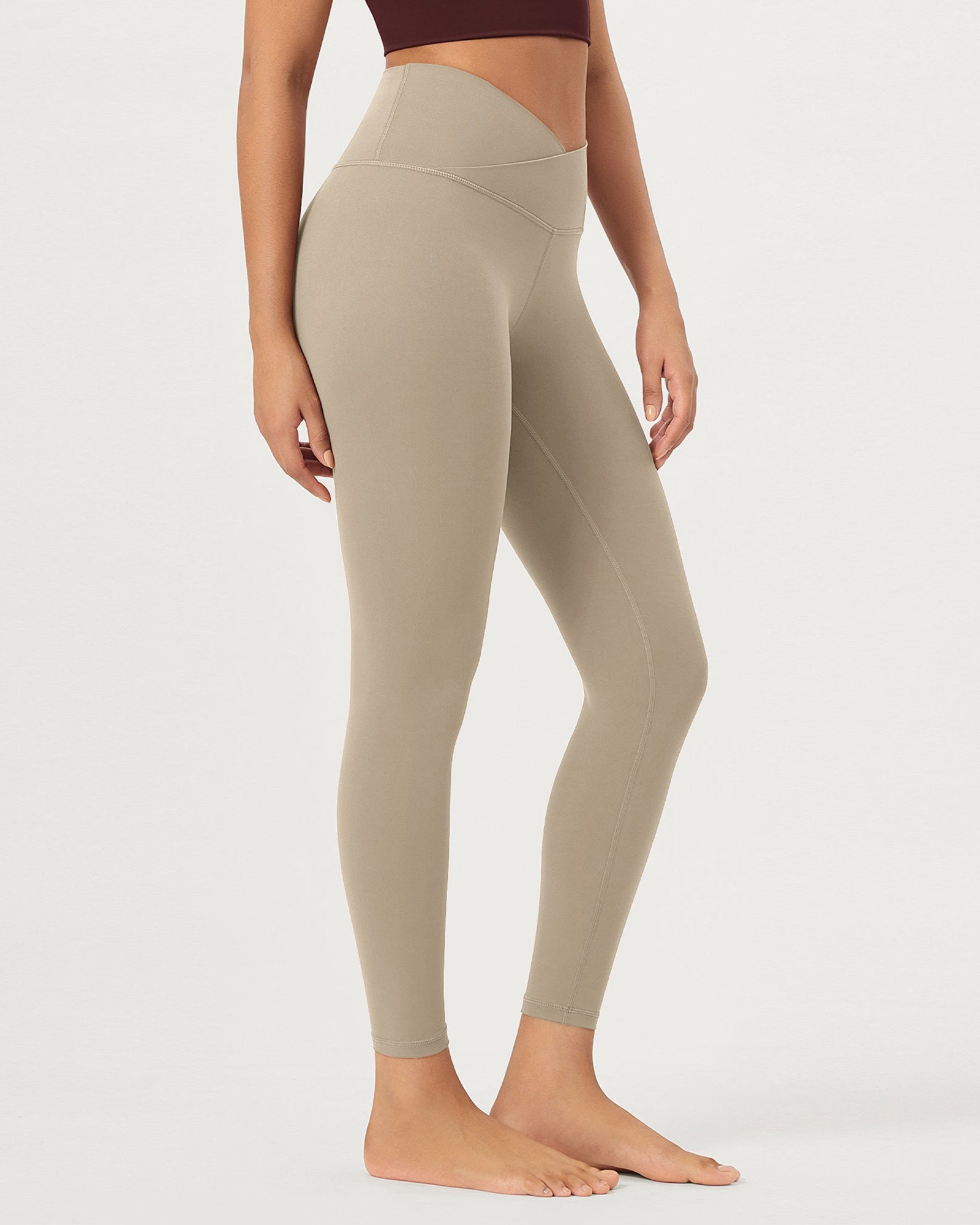 25 Buttery Soft Crossover Lounge Yoga Waist Leggings - ododos