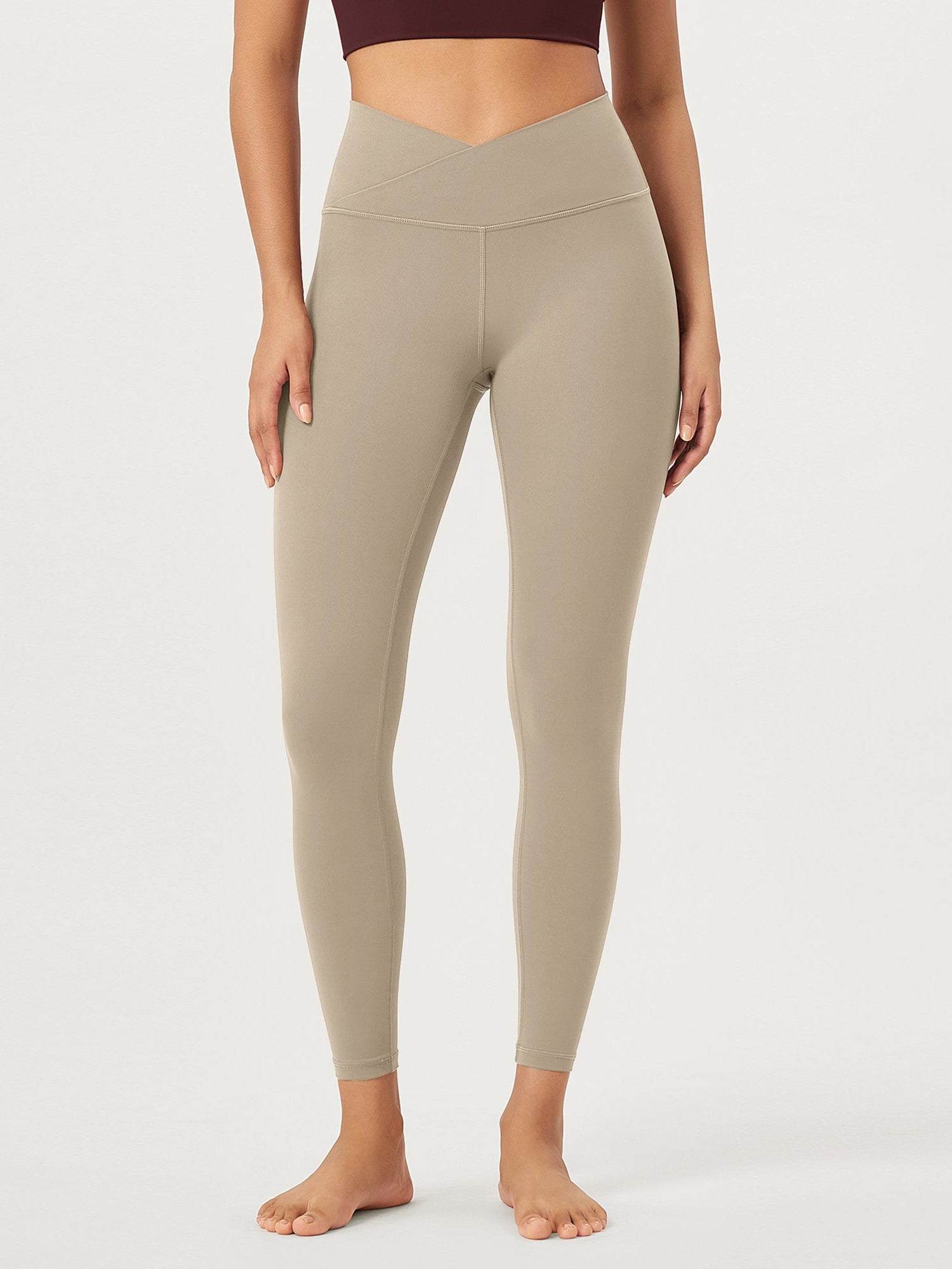 25 Buttery Soft Crossover Lounge Yoga Waist Leggings - ododos