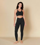 ODCLOUD 28 Crossover Leggings with Back Pocket Black - ododos
