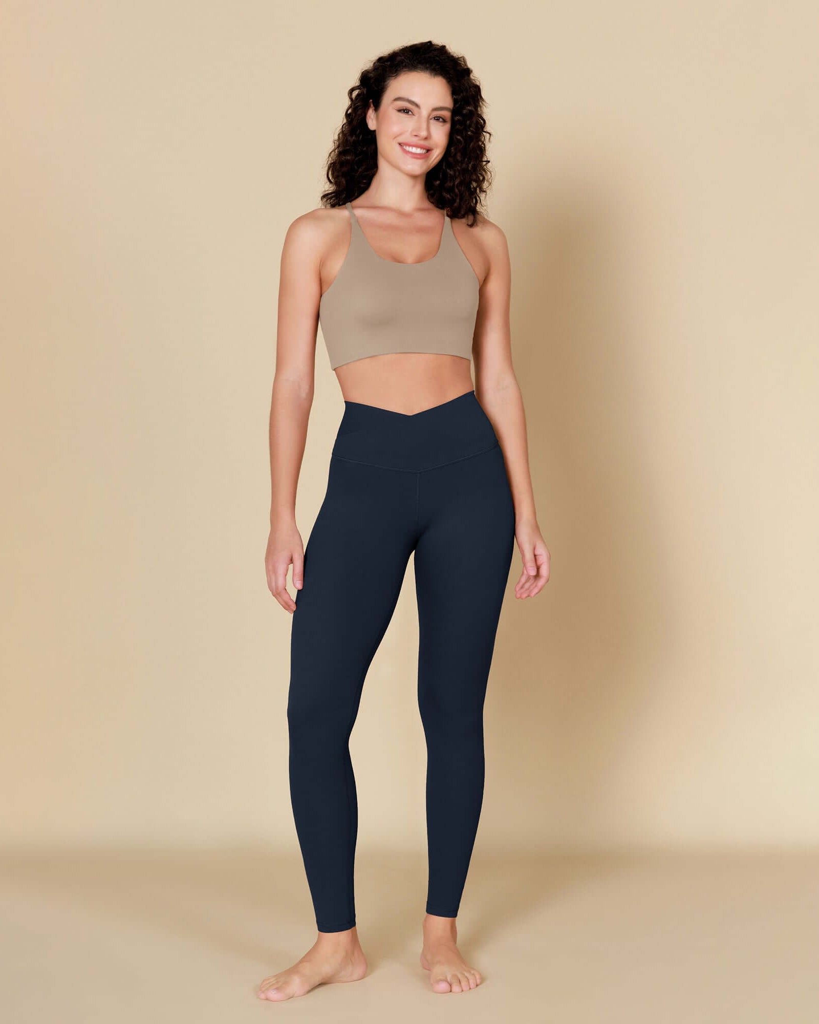 ODCLOUD 28 Crossover Leggings with Back Pocket Deep Navy - ododos