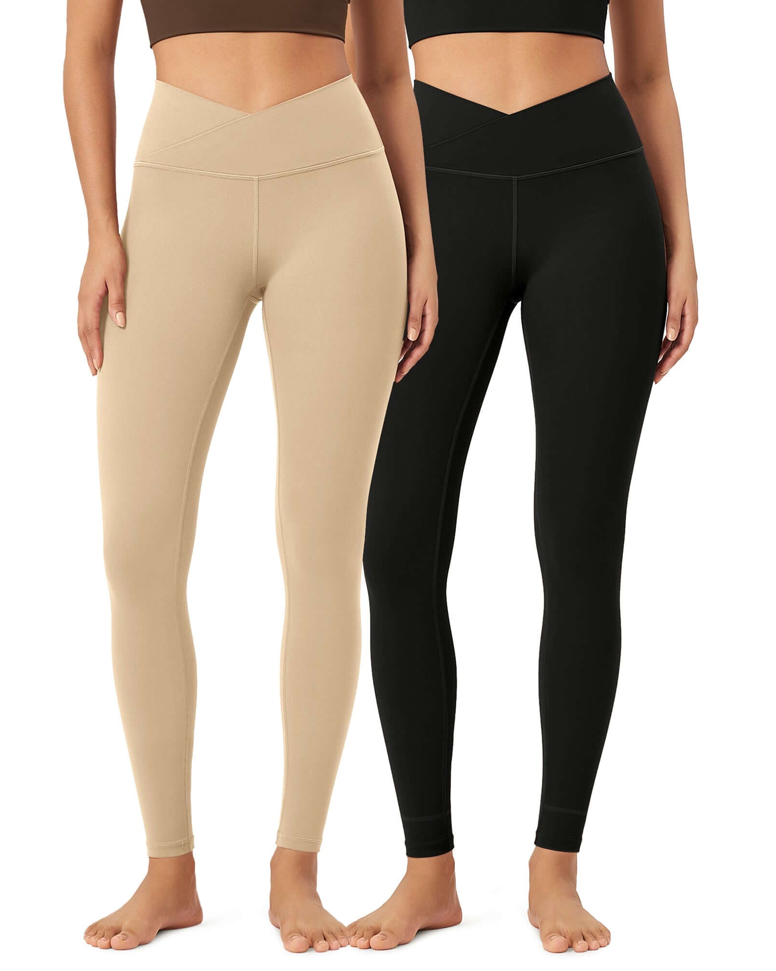 2 Pack 28 Odcloud Buttery Soft Cross Waist Yoga Leggings - ododos