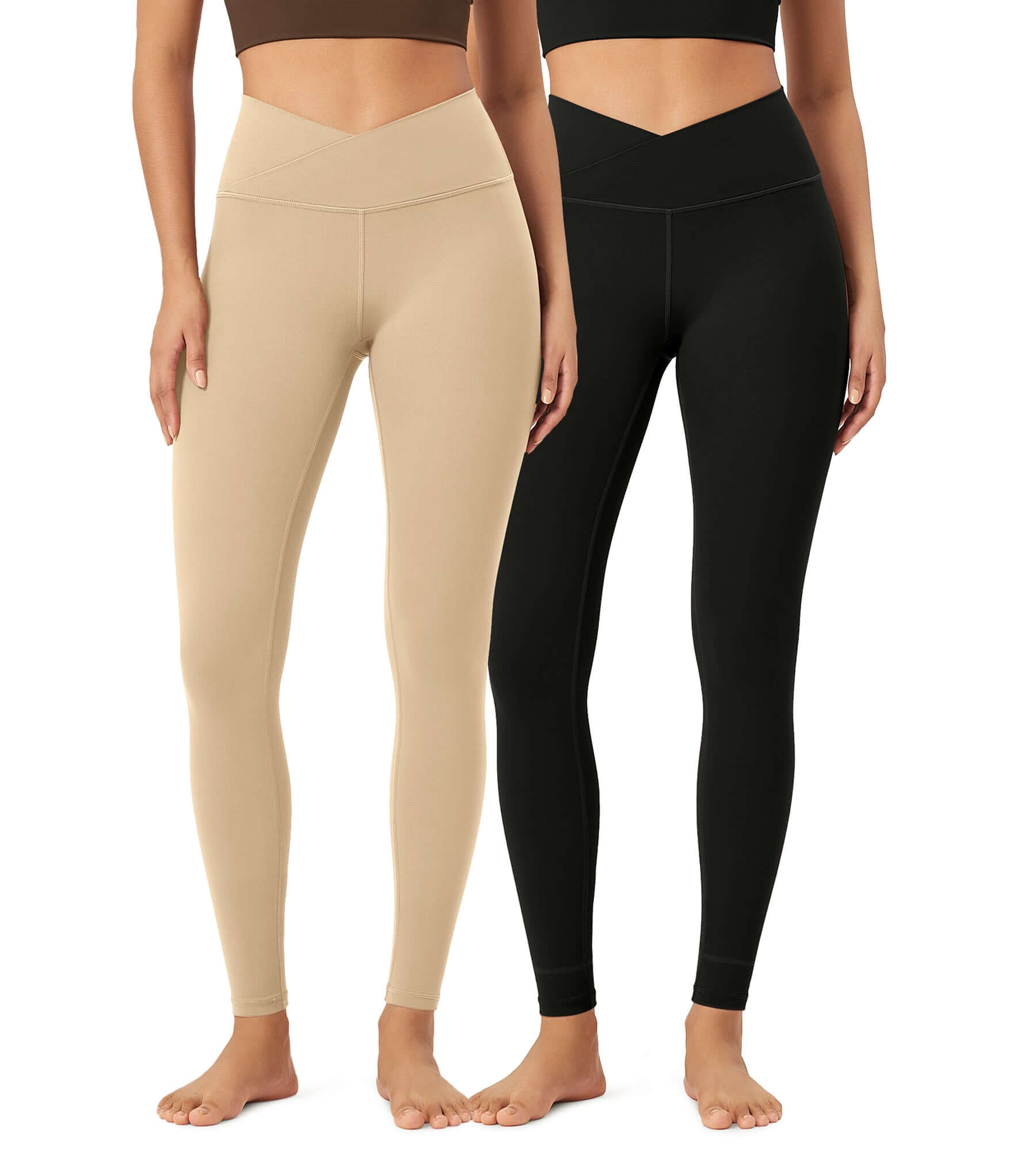 2 Pack 28 Odcloud Buttery Soft Cross Waist Yoga Leggings - ododos