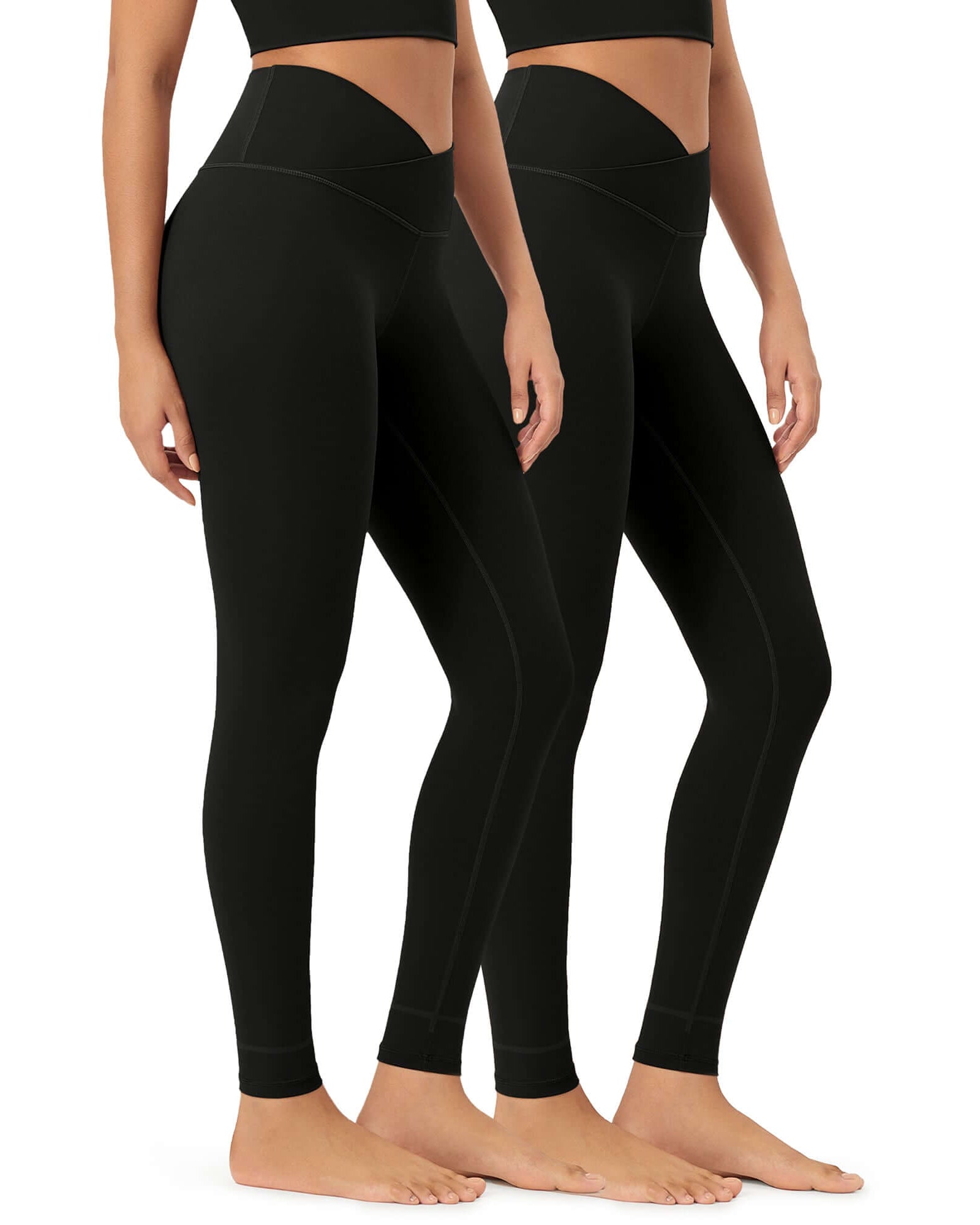2 Pack 28 Odcloud Buttery Soft Cross Waist Yoga Leggings - ododos