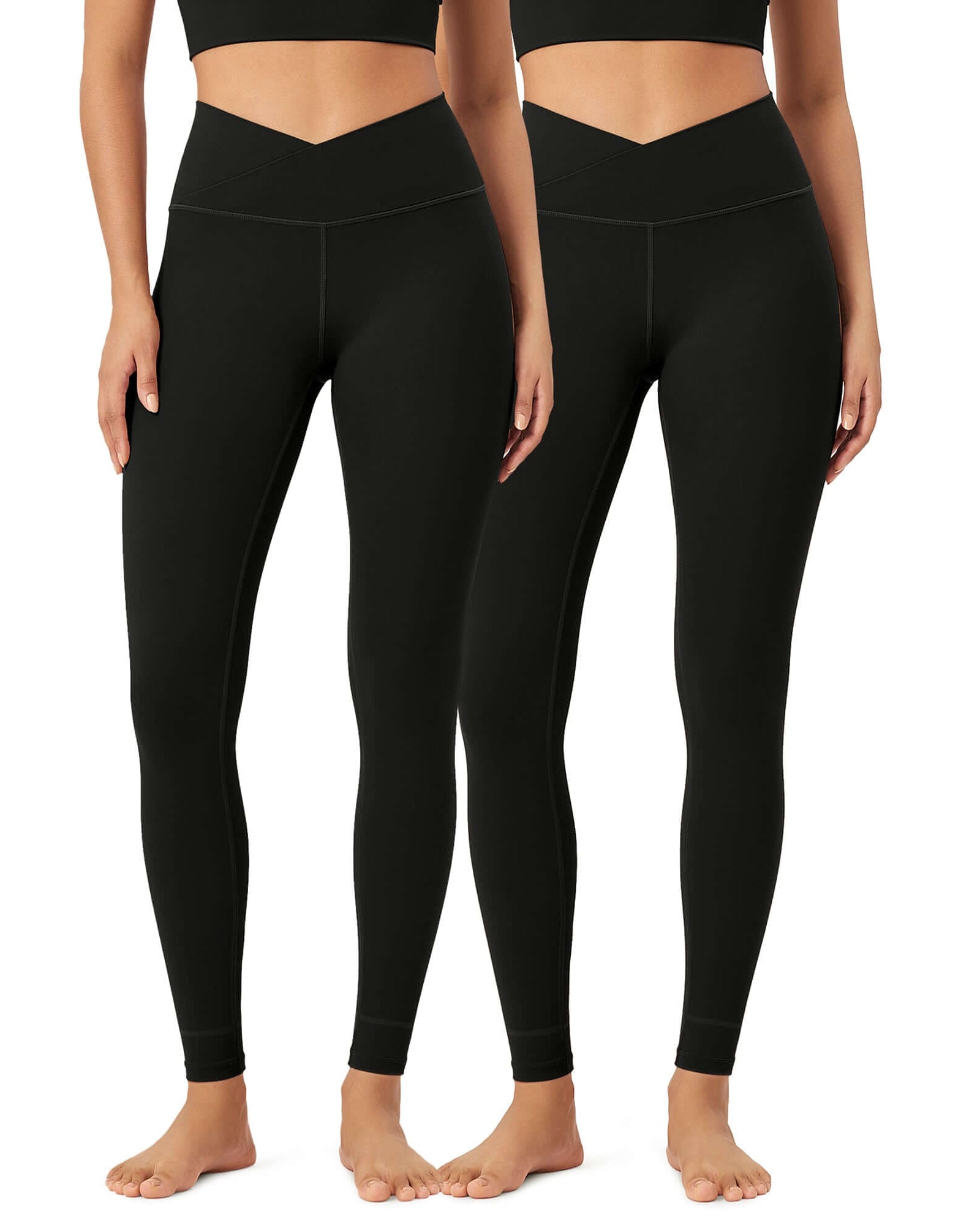 2 Pack 28 Odcloud Buttery Soft Cross Waist Yoga Leggings - ododos