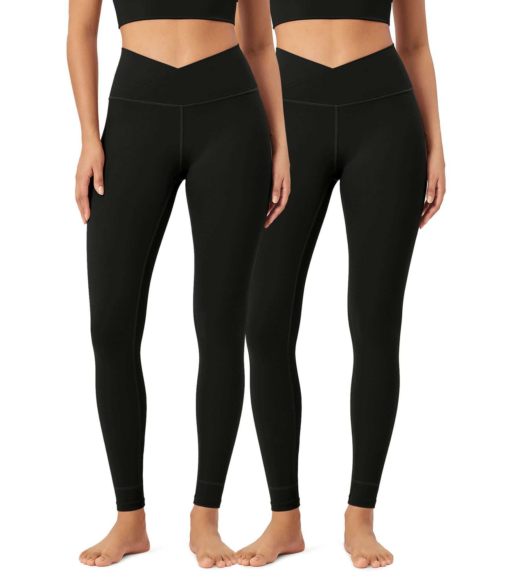 2 Pack 28 Odcloud Buttery Soft Cross Waist Yoga Leggings - ododos